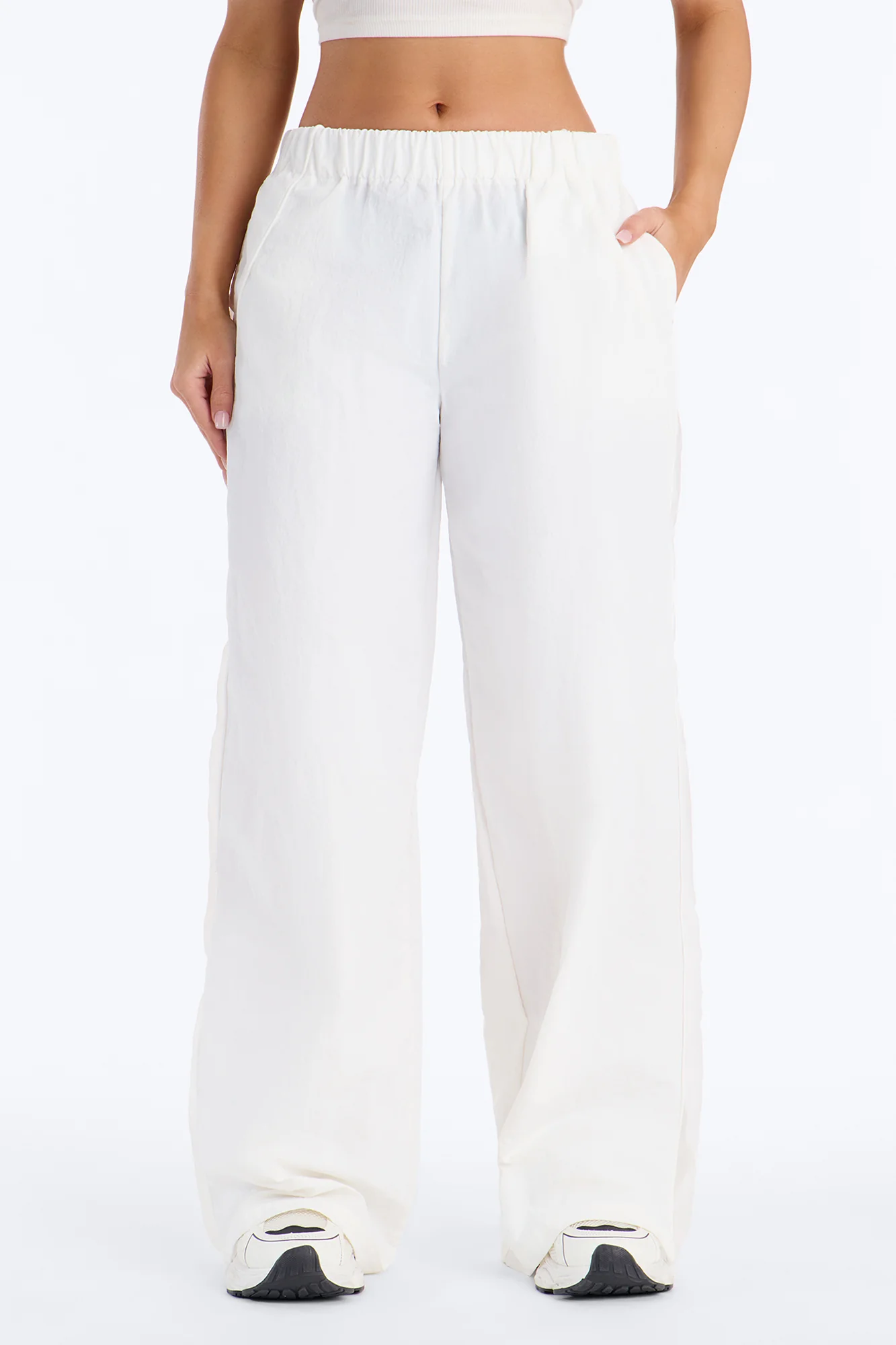 No Days Off Sheer Windbreaker Pant 33″ - White - Image 3
