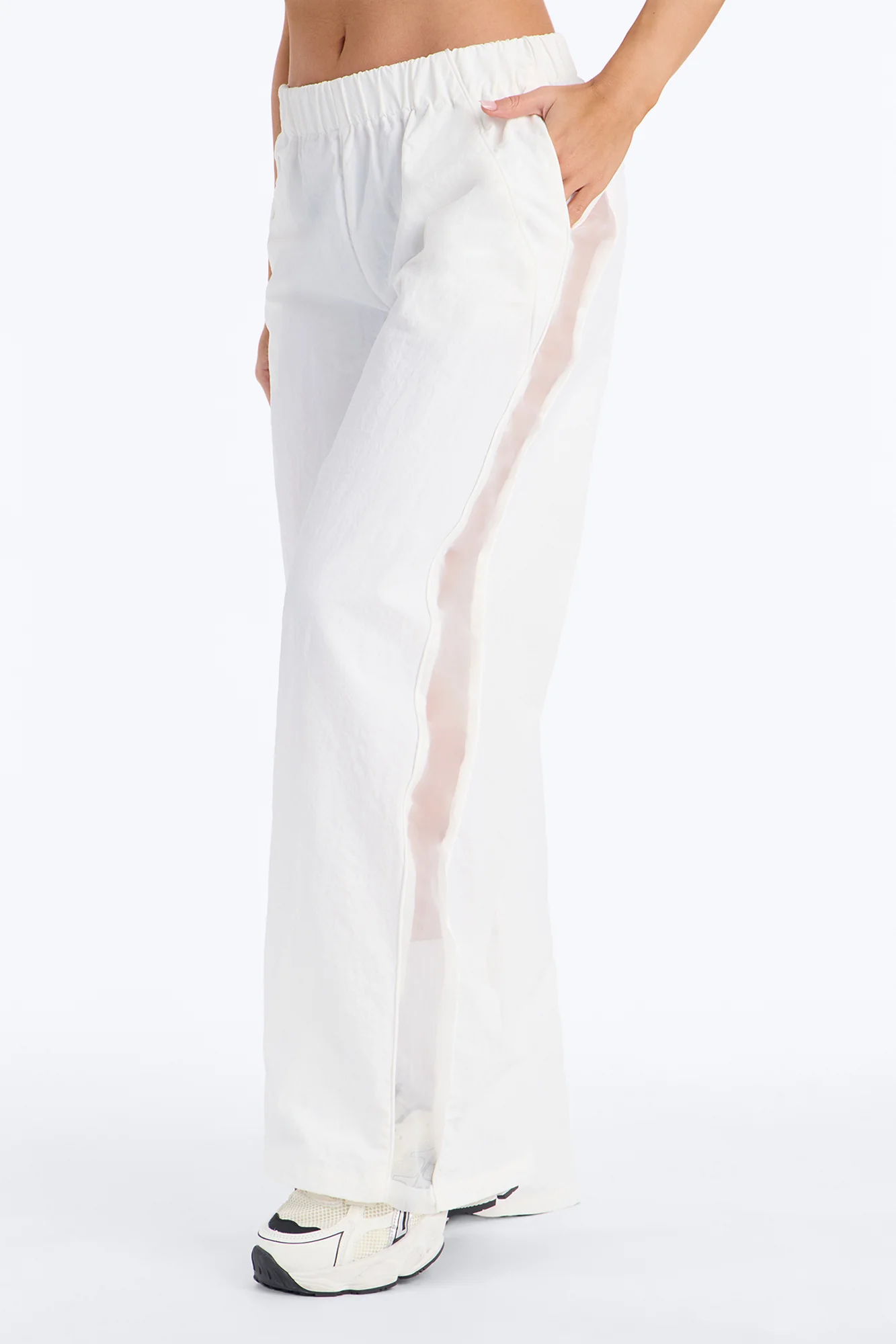 No Days Off Sheer Windbreaker Pant 33″ - White - Image 4