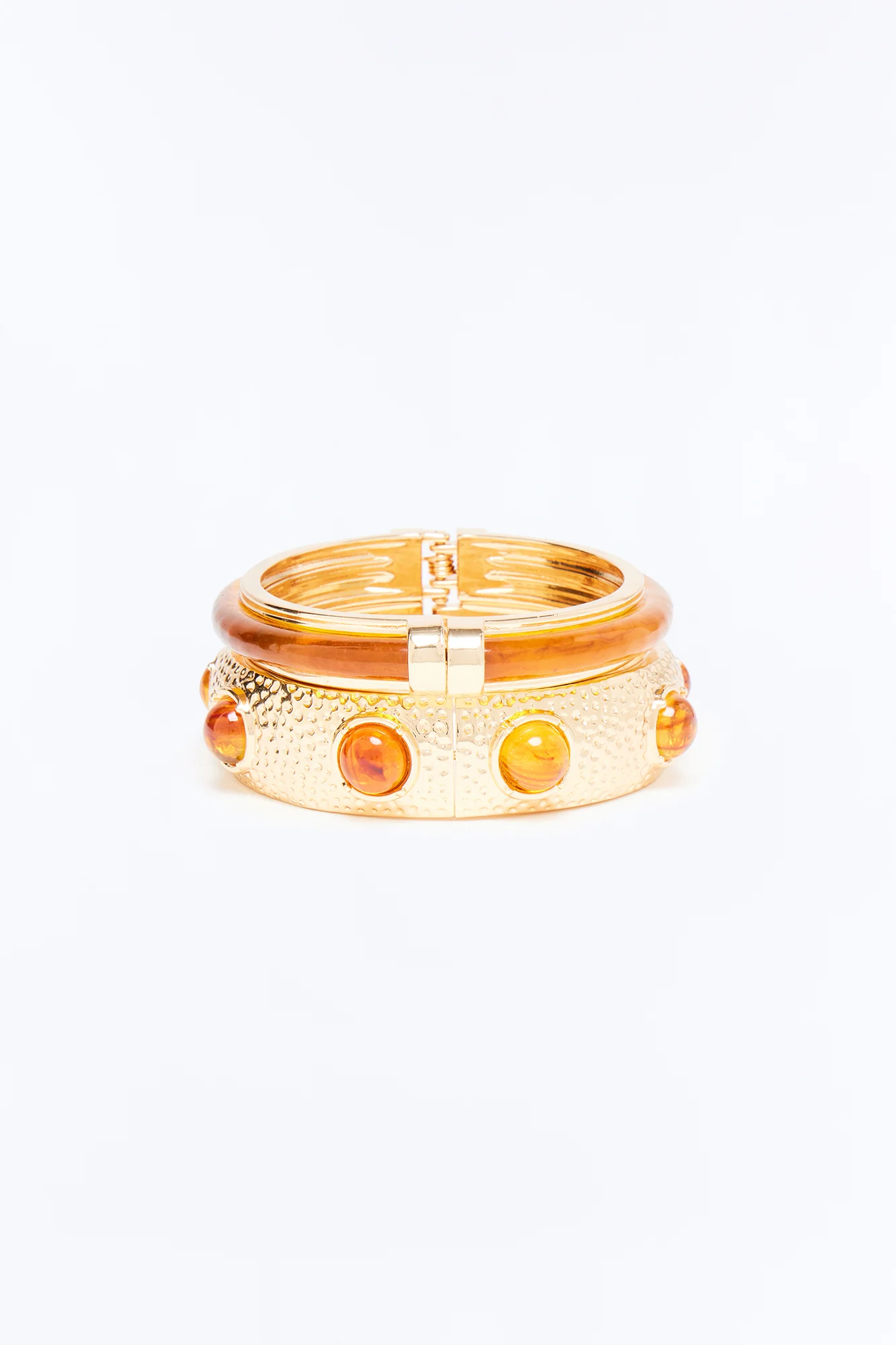 No Need To Wonder 2 Piece Bracelet Set - Gold/Brown - Image 3