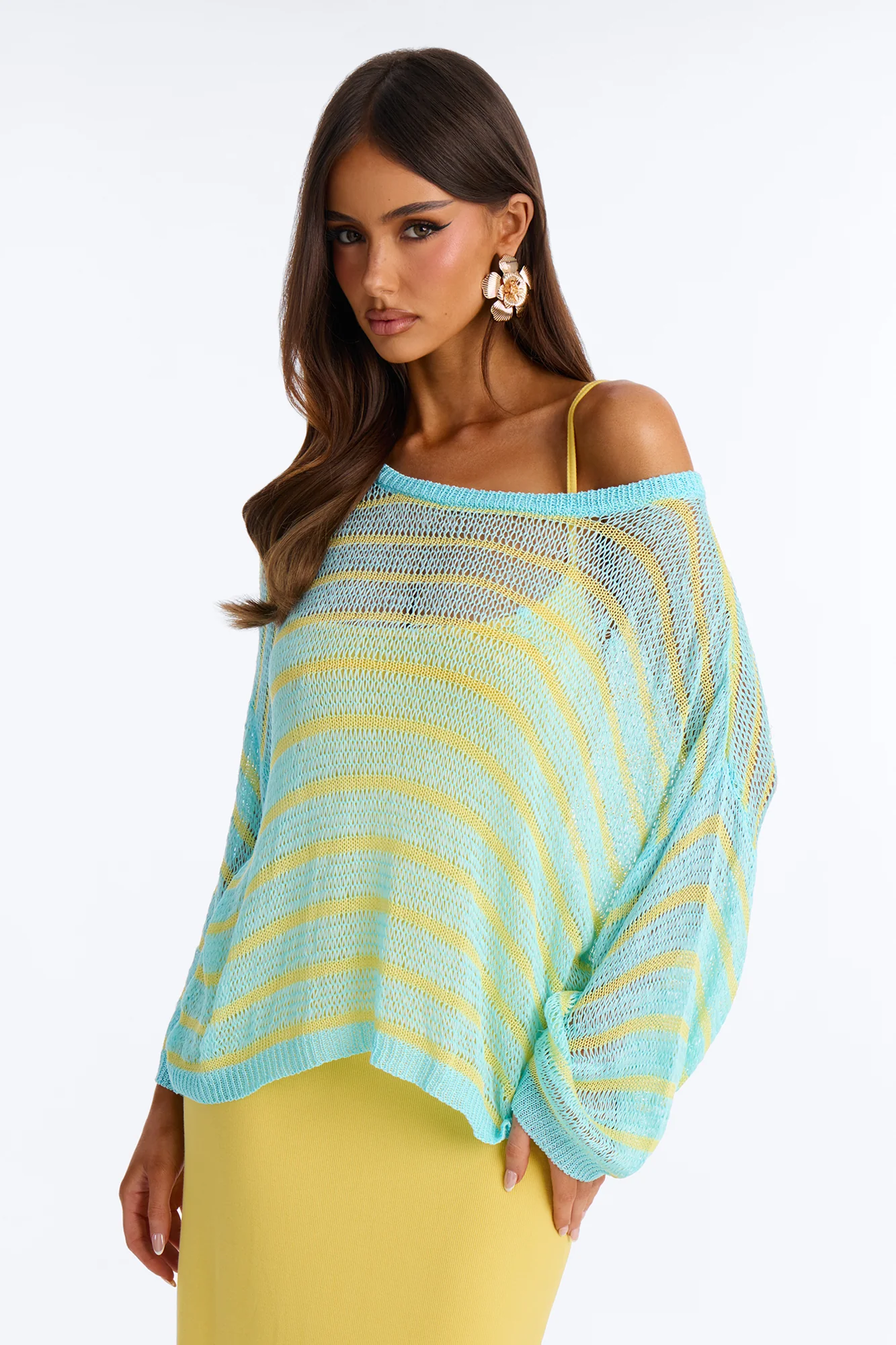 No Rush 2 Piece Maxi Dress Set - Yellow/combo - Image 2
