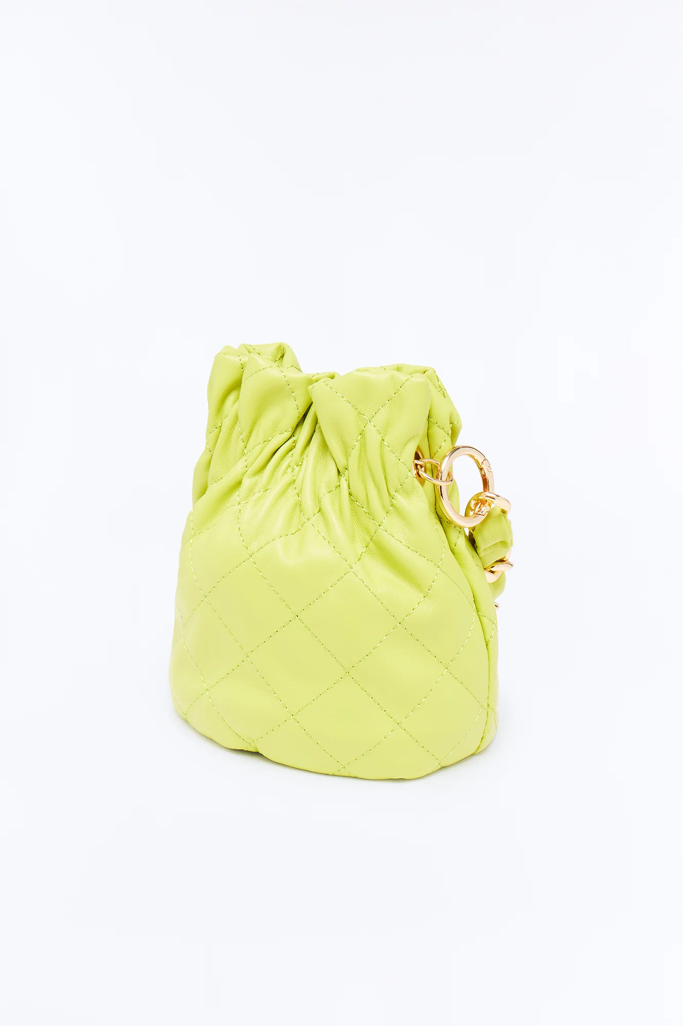 No Space For Your BS Quilted Bucket Bag - Chartreuse - Image 4