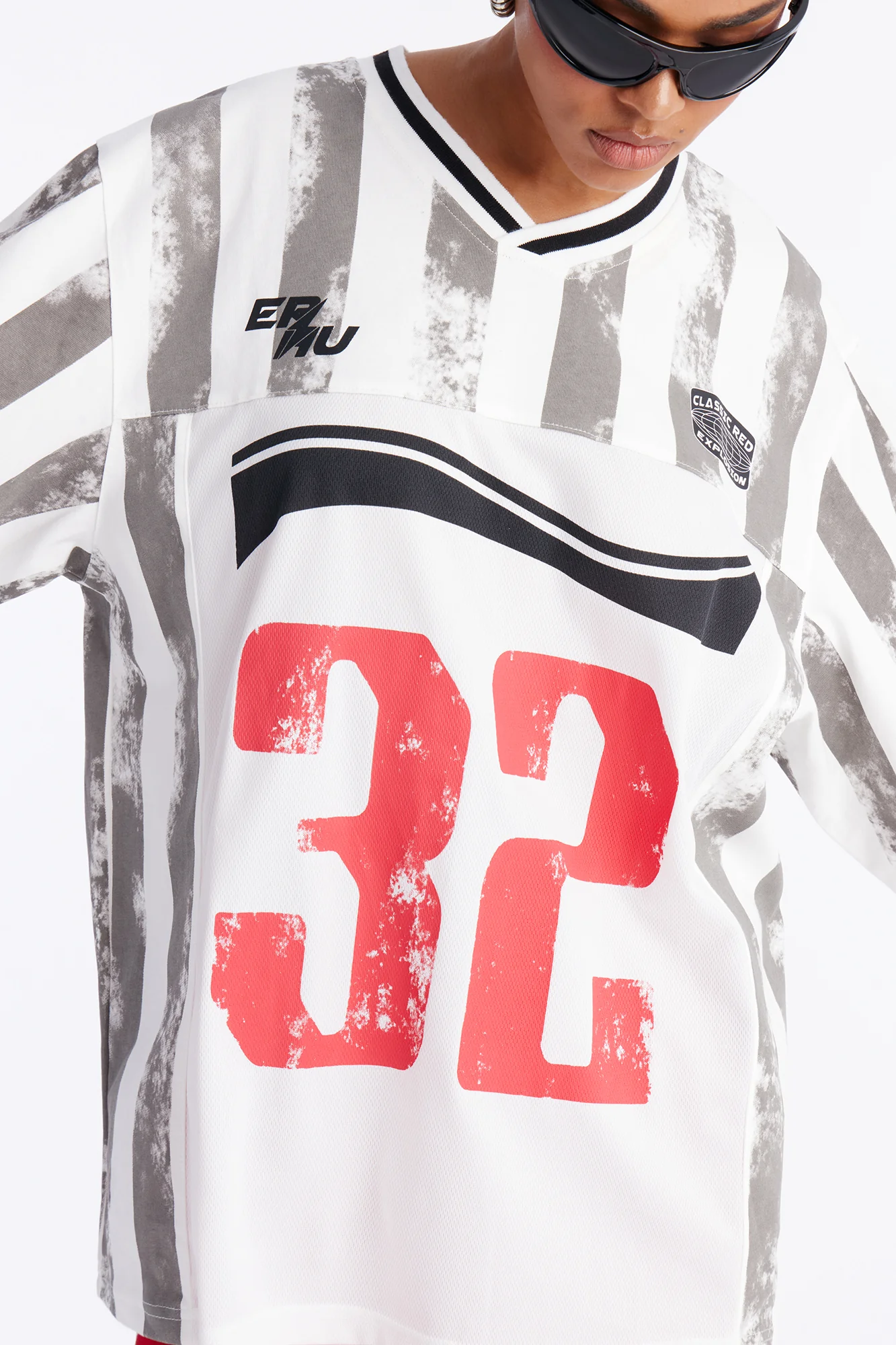 No Sugar Striped Jersey - White/Black - Image 3