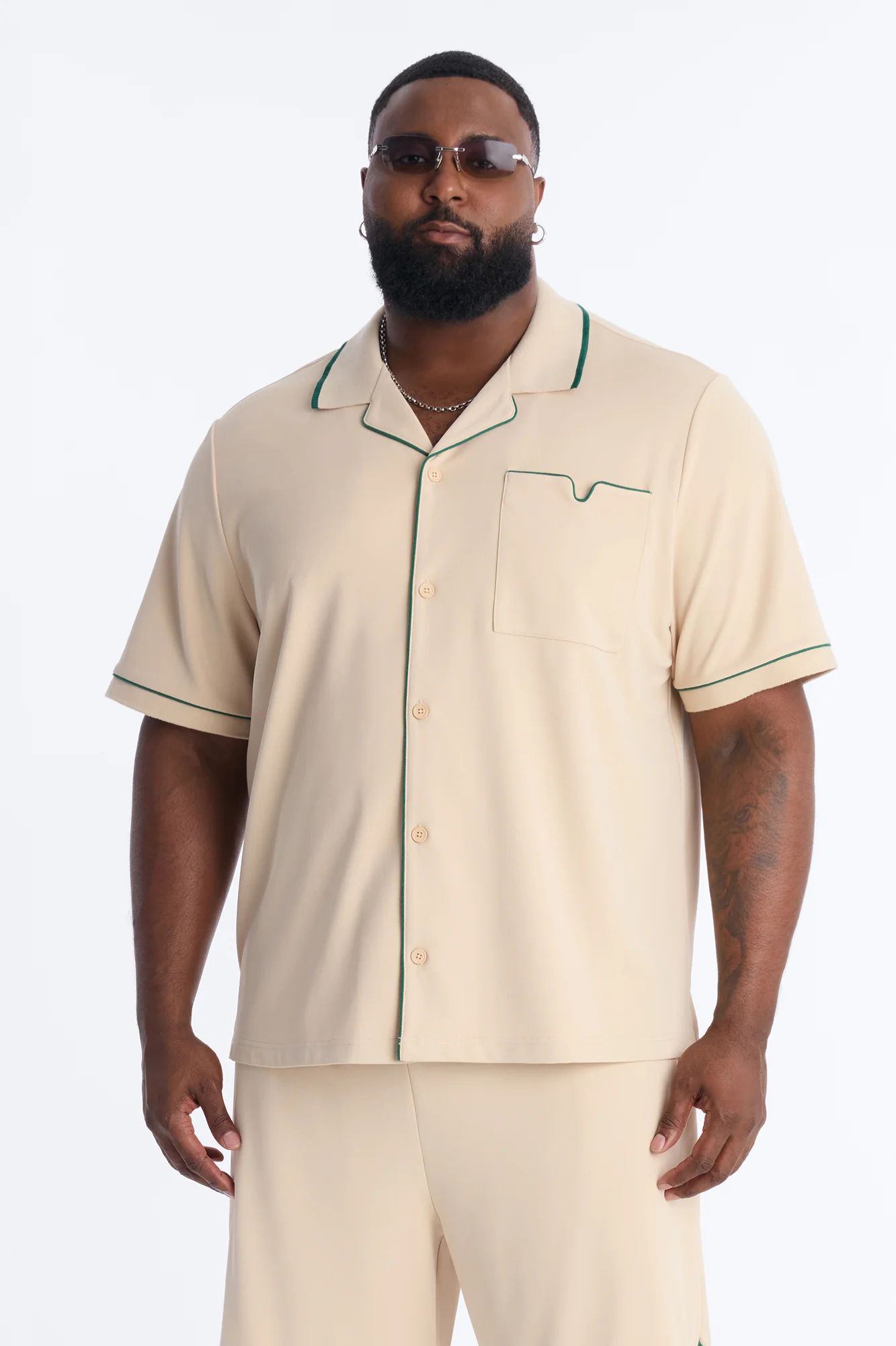 Noir Cuban Collar Shirt - Cream