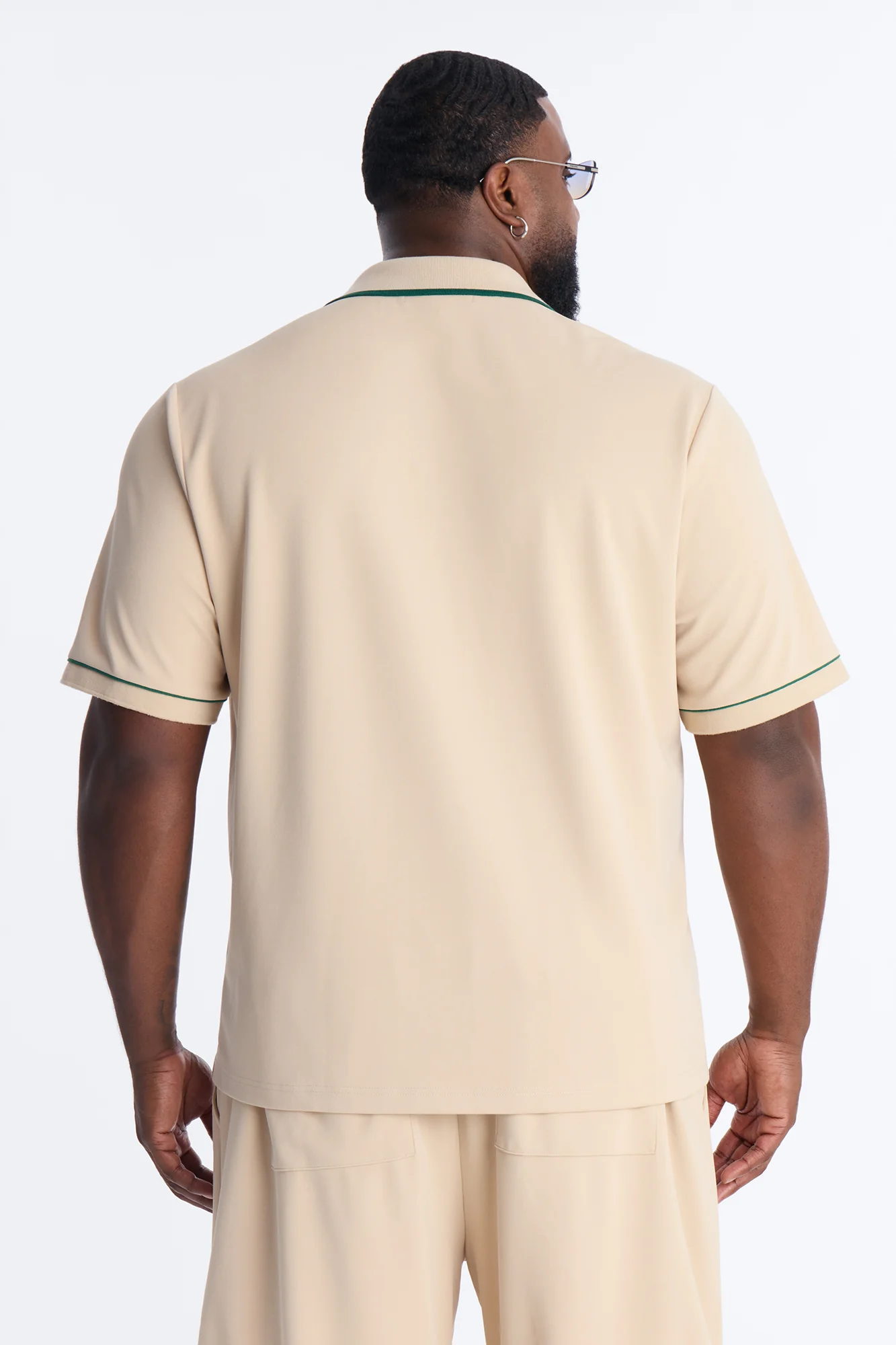 Noir Cuban Collar Shirt - Cream - Image 4