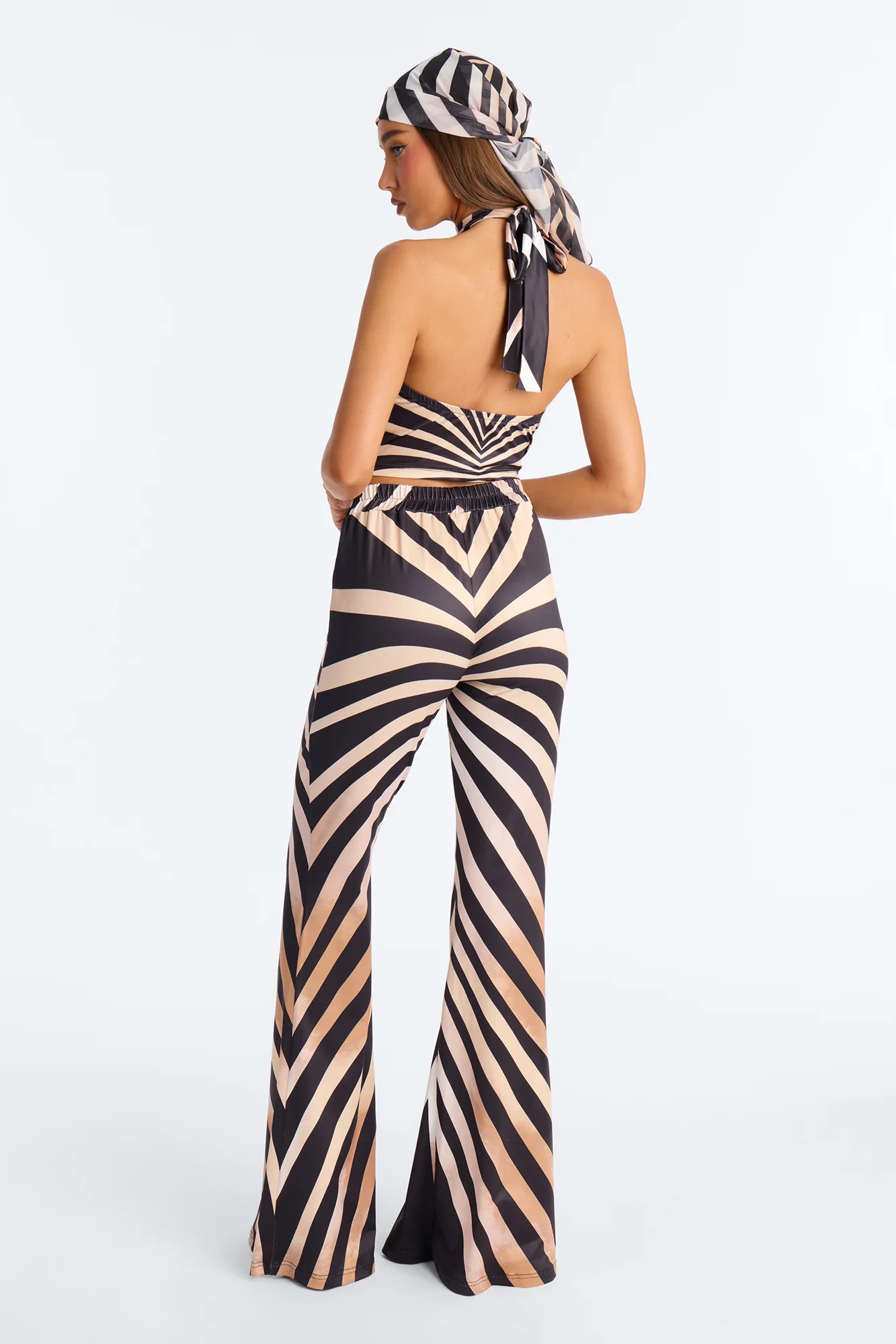 Nola 3 Piece Pant Set - Taupe/combo - Image 3