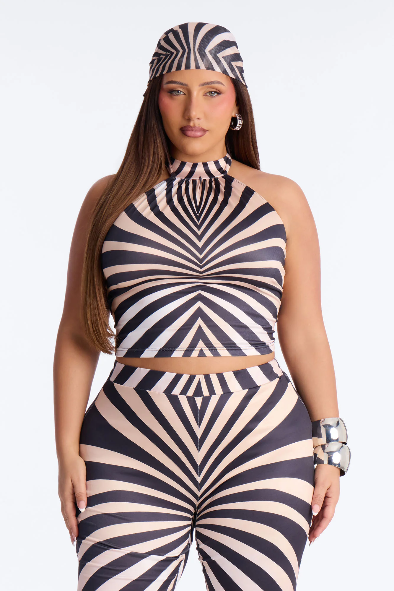 Nola 3 Piece Pant Set - Taupe/combo - Image 5