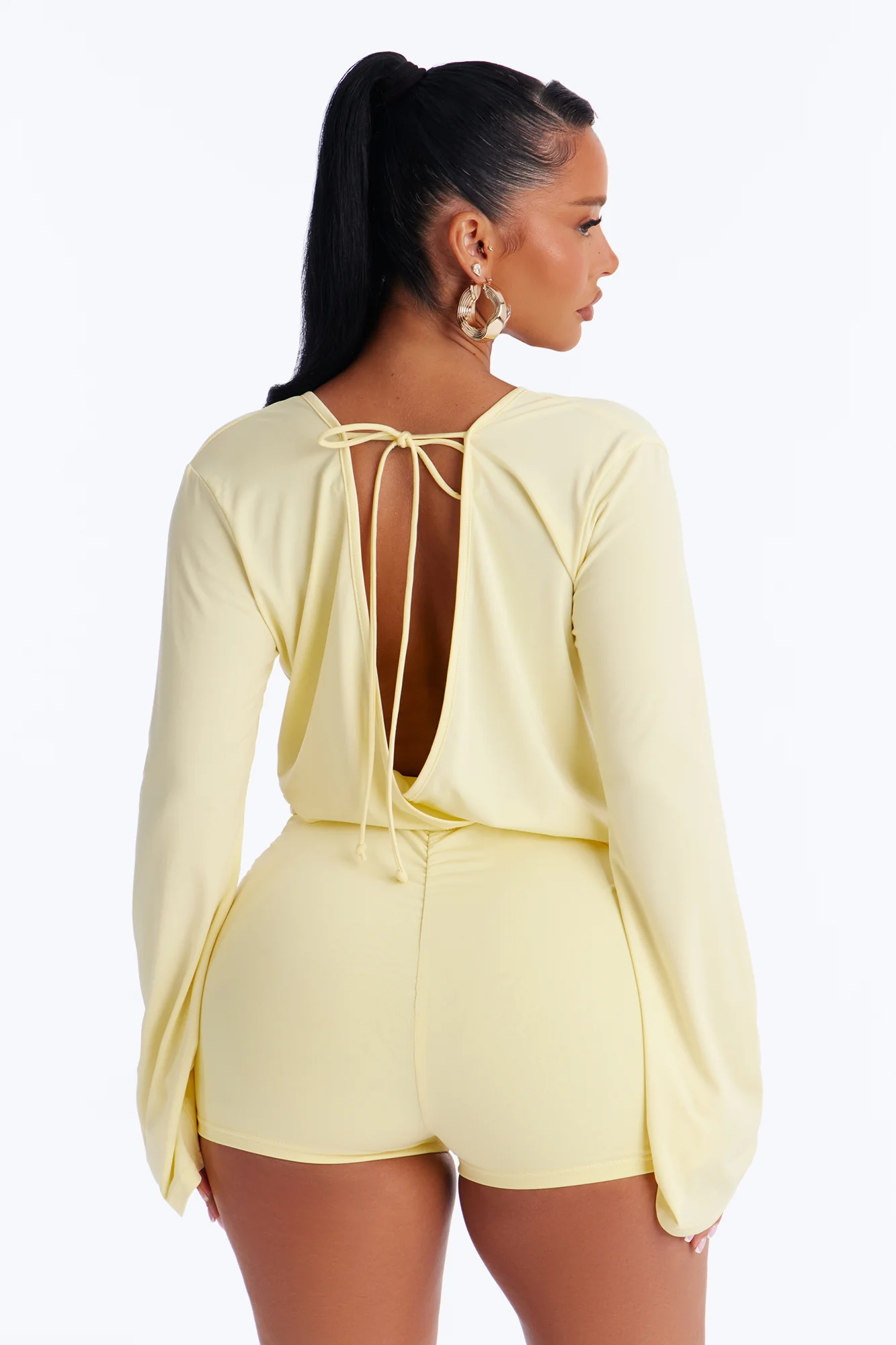 Nora Micro Short Romper - Yellow - Image 4