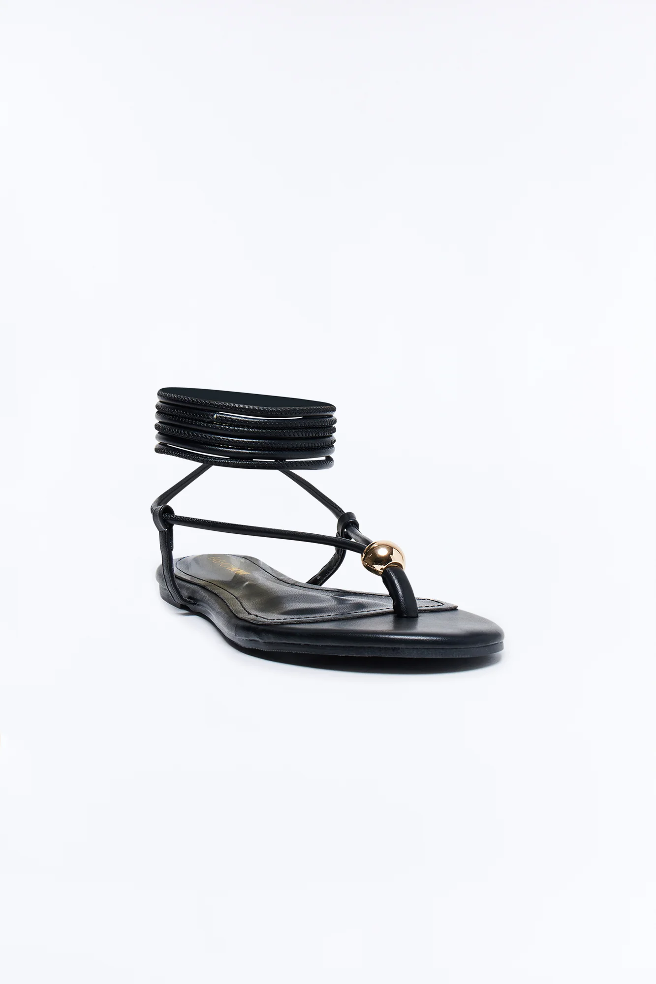 Normana Wrap Up Sandals - Black - Image 2