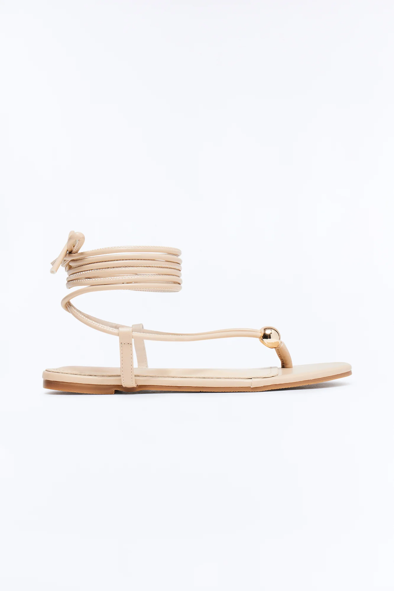 Normana Wrap Up Sandals - Ivory