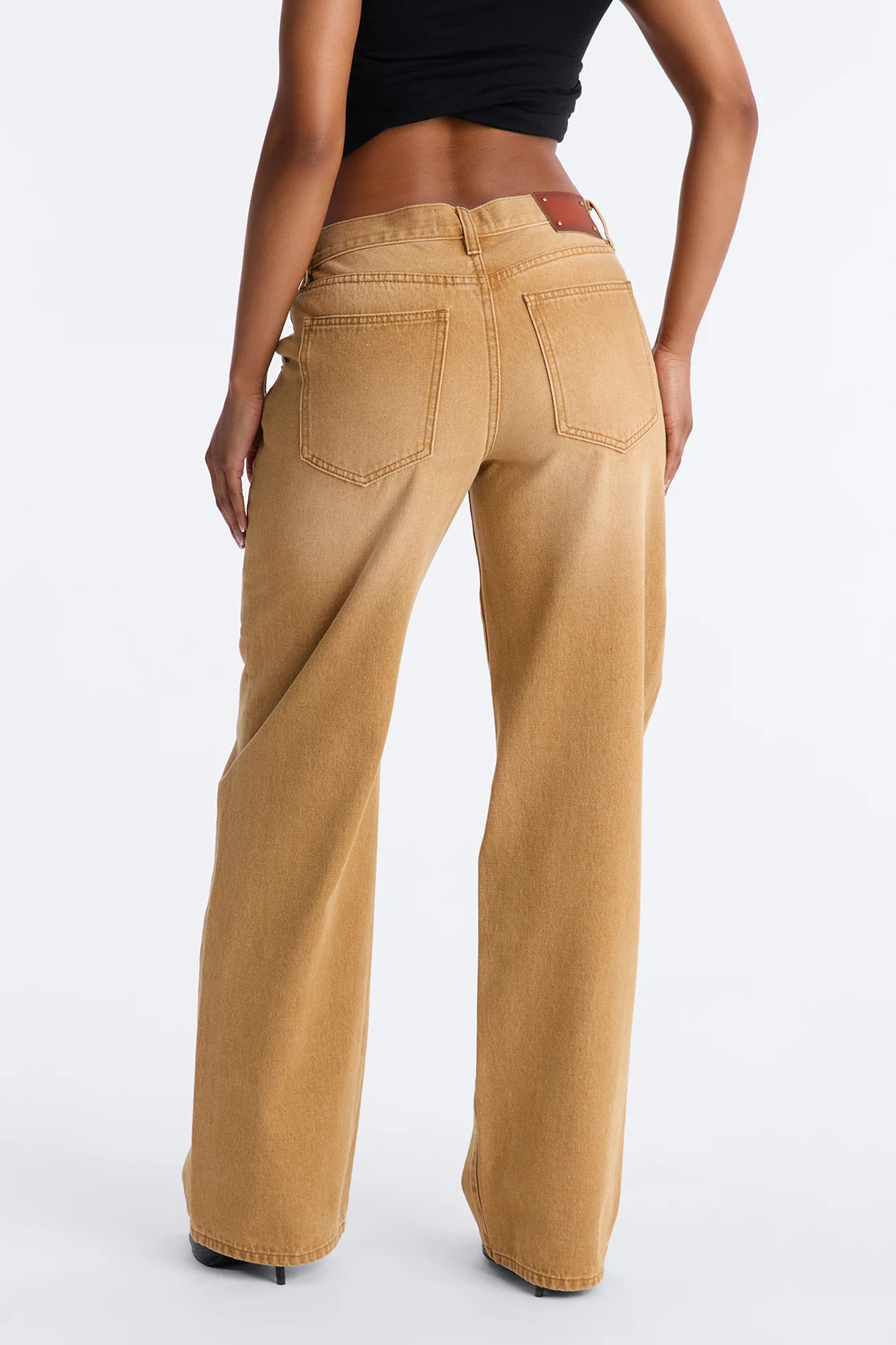 Not Like Others Straight Leg Jeans - Gold - Image 3