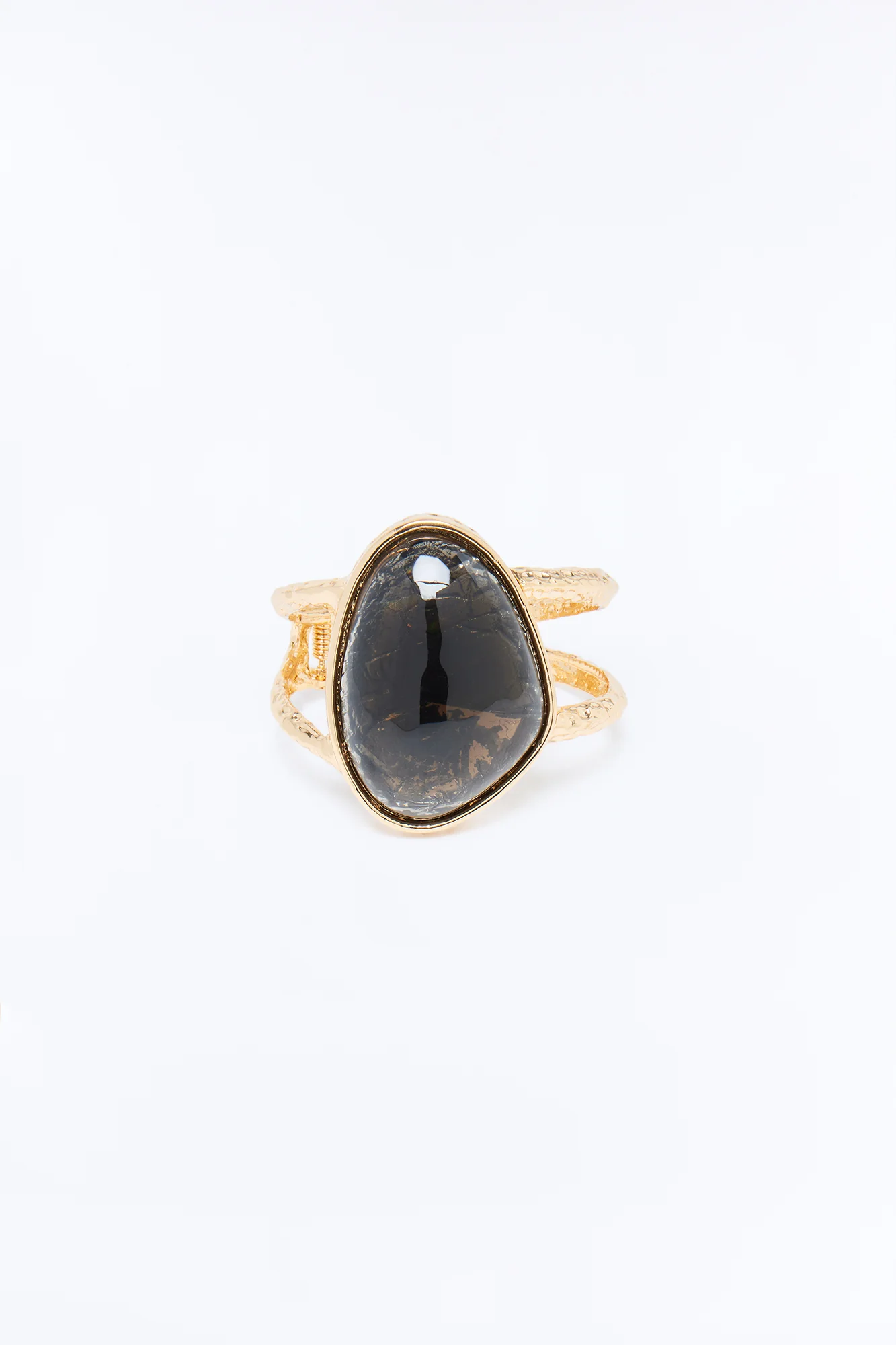 Not Like You Oversized Jewel Cuff Bracelet - Gold/Black - Image 3