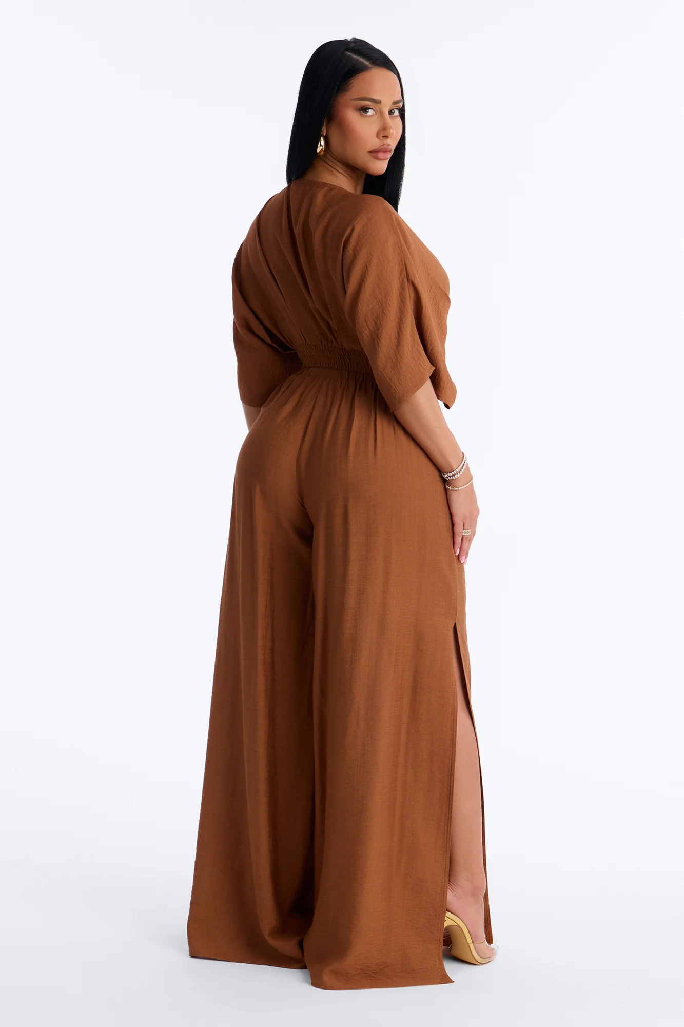 Not So Complicated Linen Pant Set - Rust - Image 4