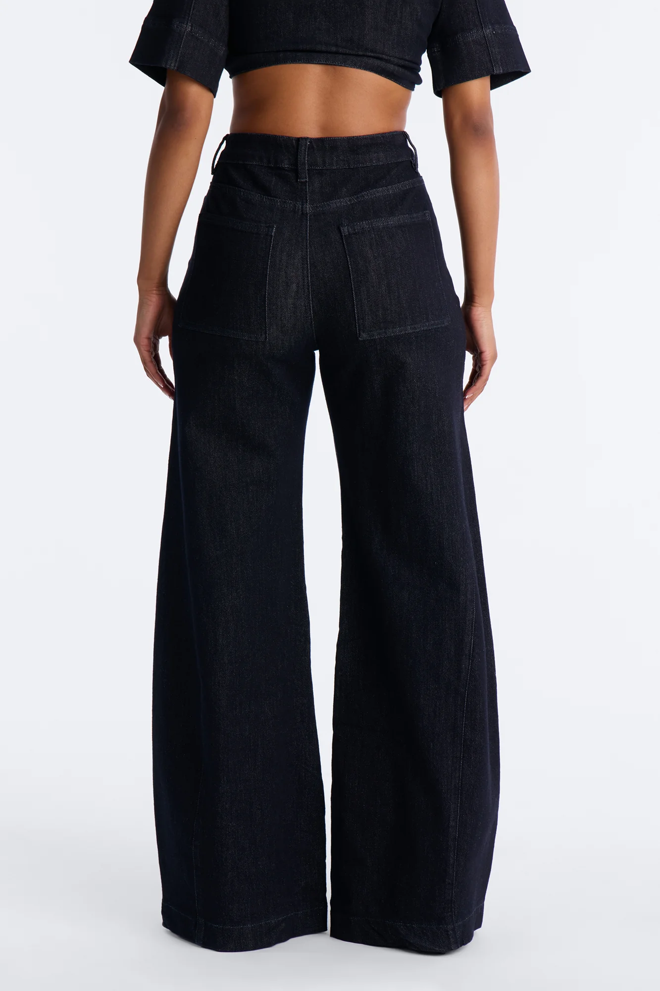 Not Yours Wide Leg Jeans - Dark Denim - Image 4