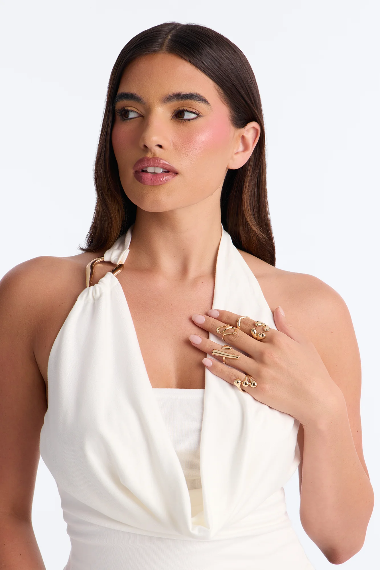Nothing Matters Abstract 5 Piece Ring Set - Gold - Image 3