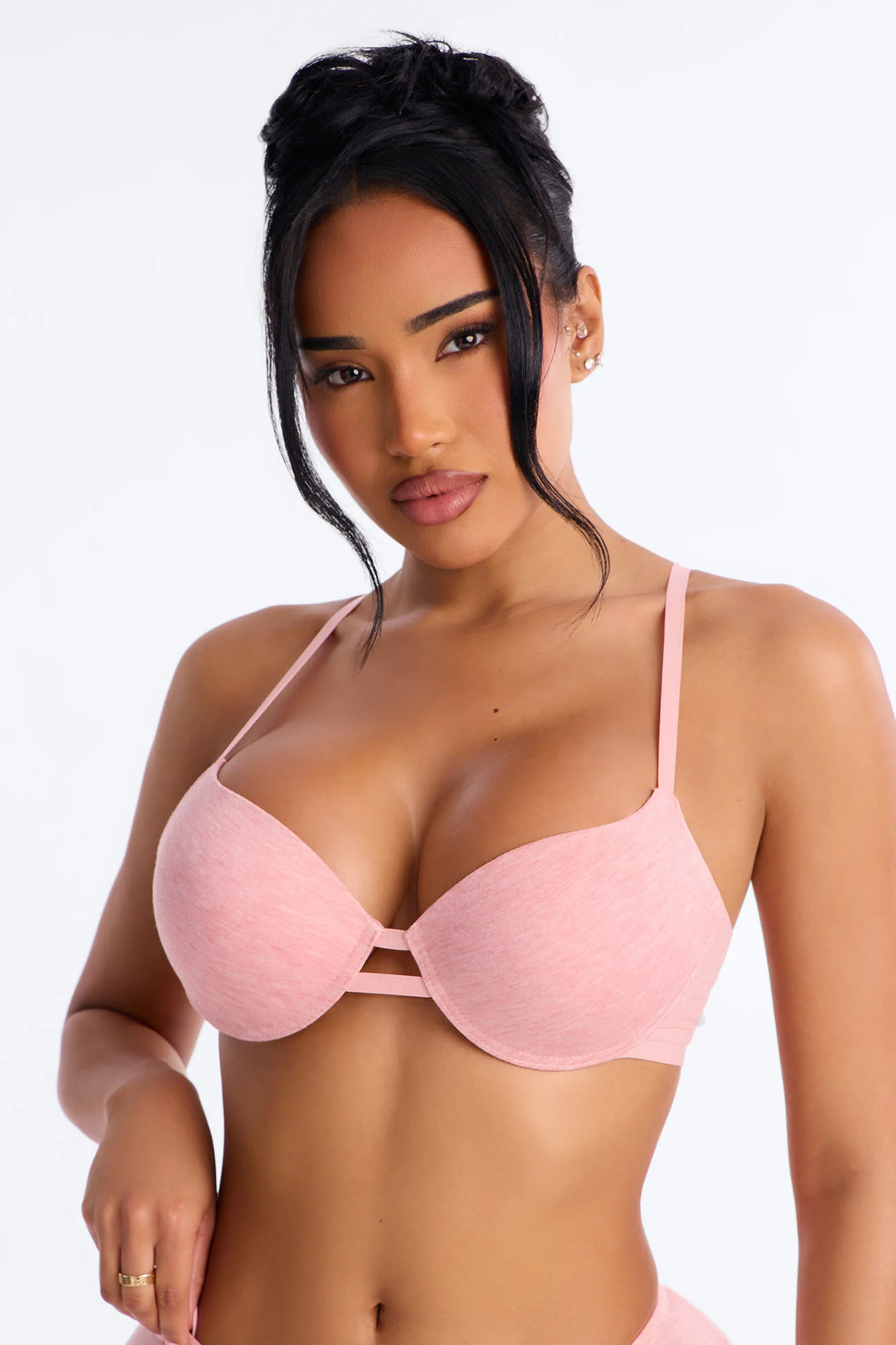 Nova Cotton TShirt Bra - Heather Pink