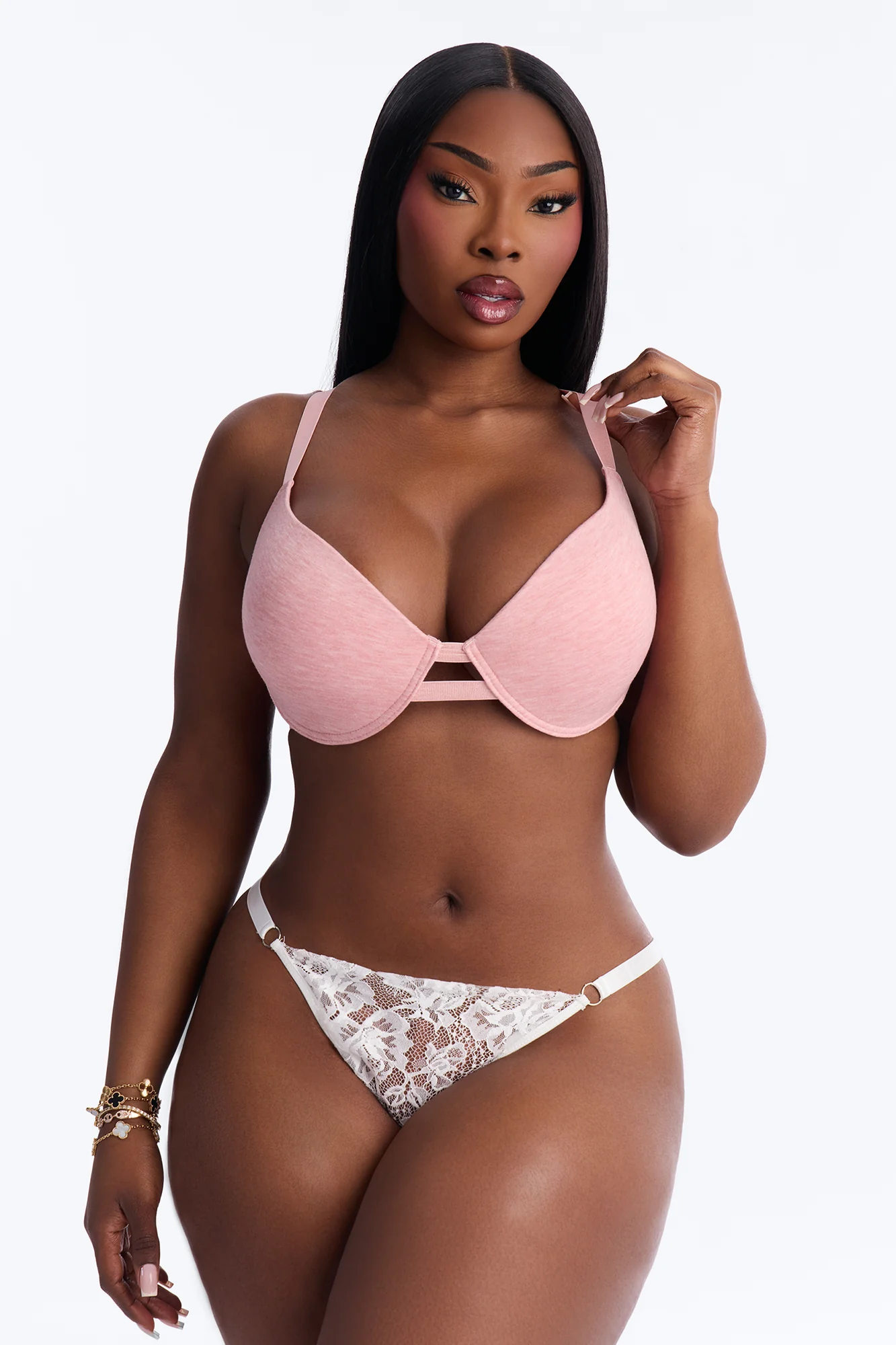 Nova Cotton TShirt Bra - Heather Pink - Image 6