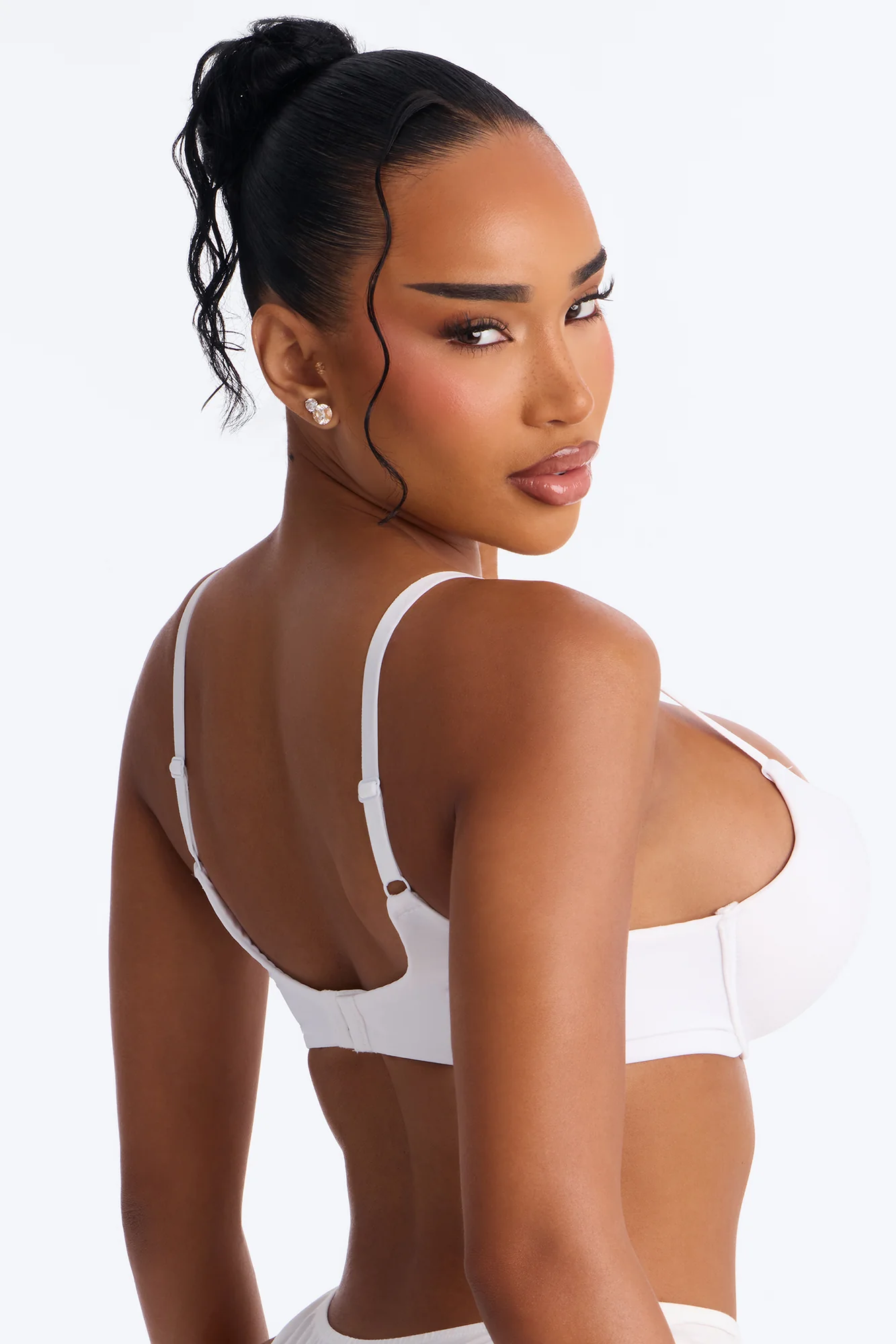 Nova Microfiber Extreme Lift Level 3 Push Up Bra - White - Image 3