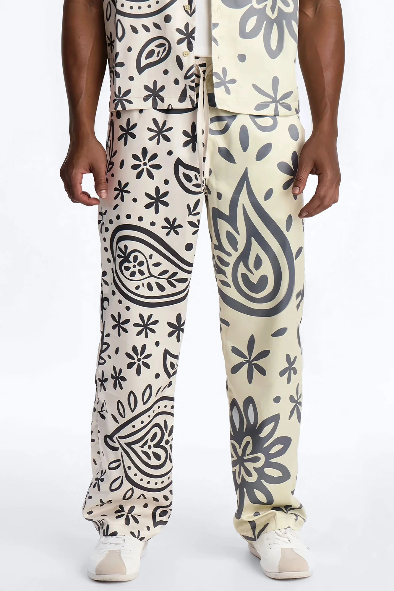 Noxos Straight Pants - Natural