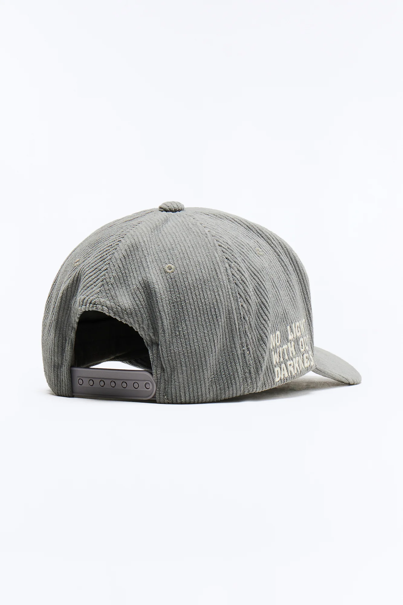 NY Heart Corduroy Structured Snapback Hat - Dark Grey - Image 6