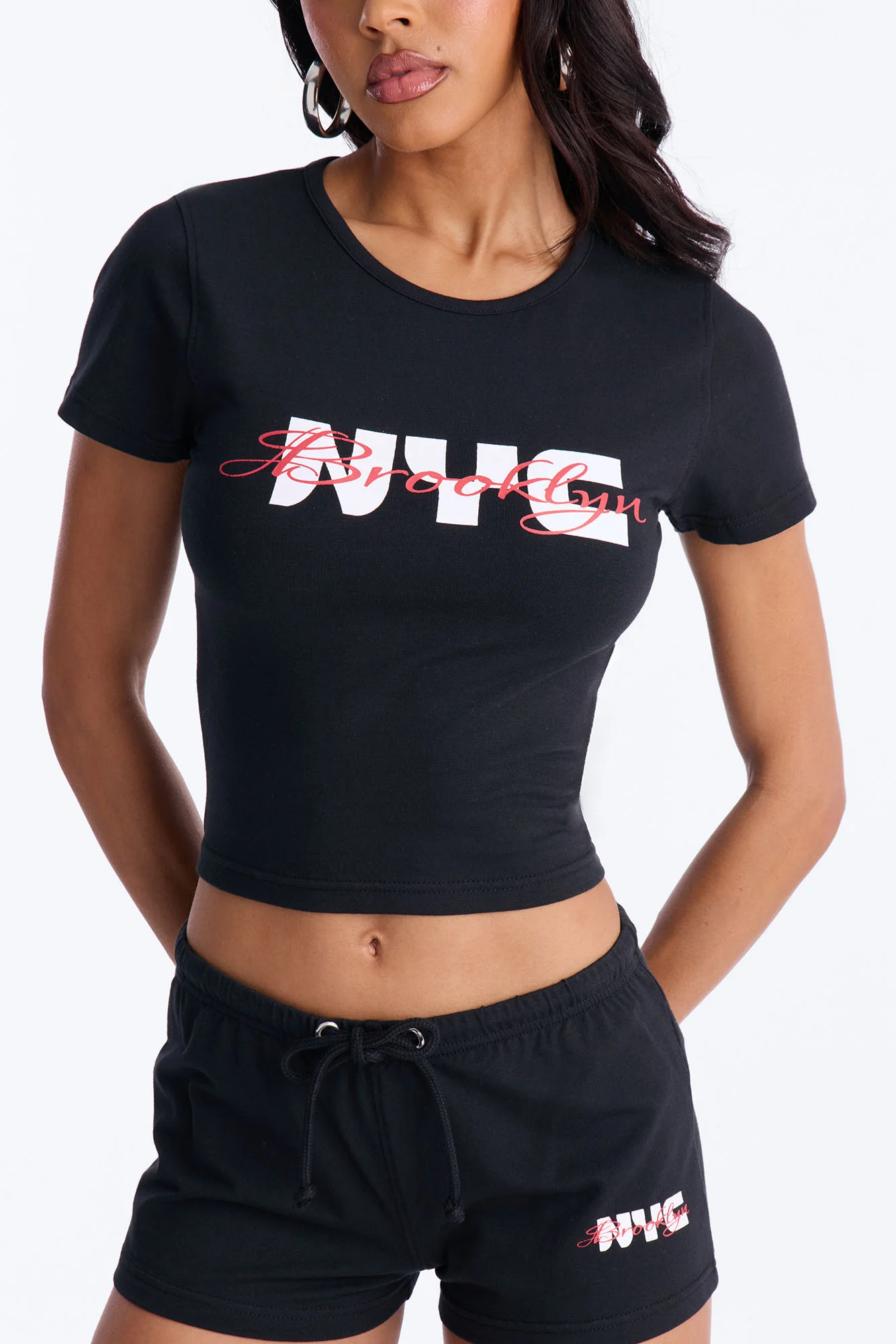 NYC Brooklyn Micro Short Set - Black - Image 3