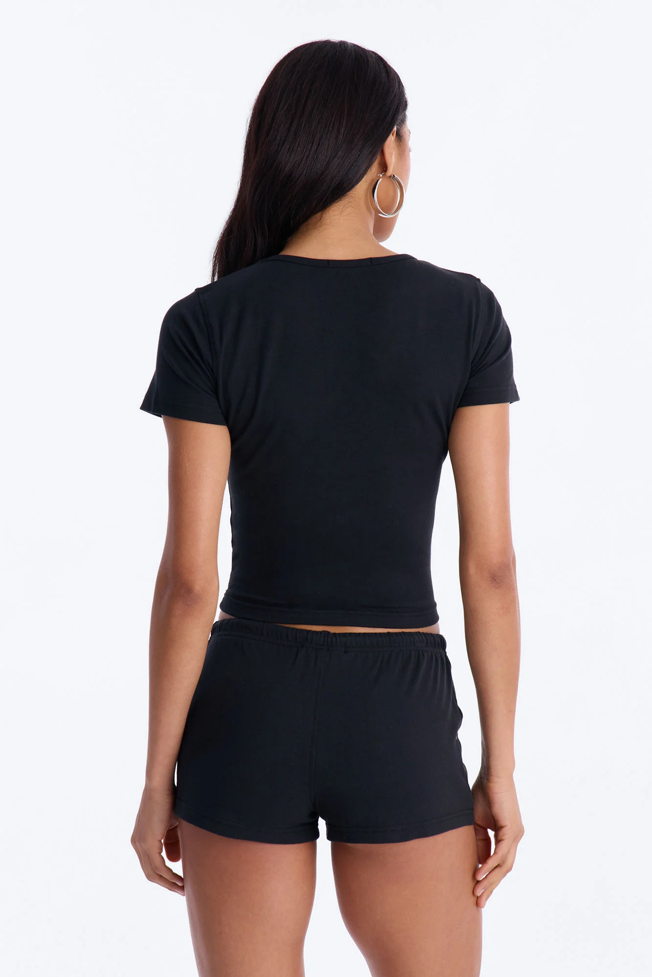 NYC Brooklyn Micro Short Set - Black - Image 4