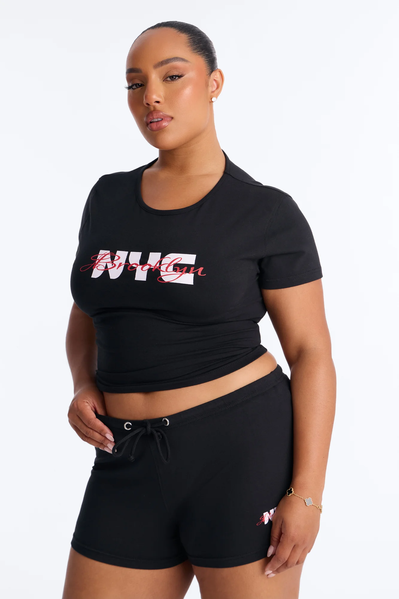 NYC Brooklyn Micro Short Set - Black - Image 5