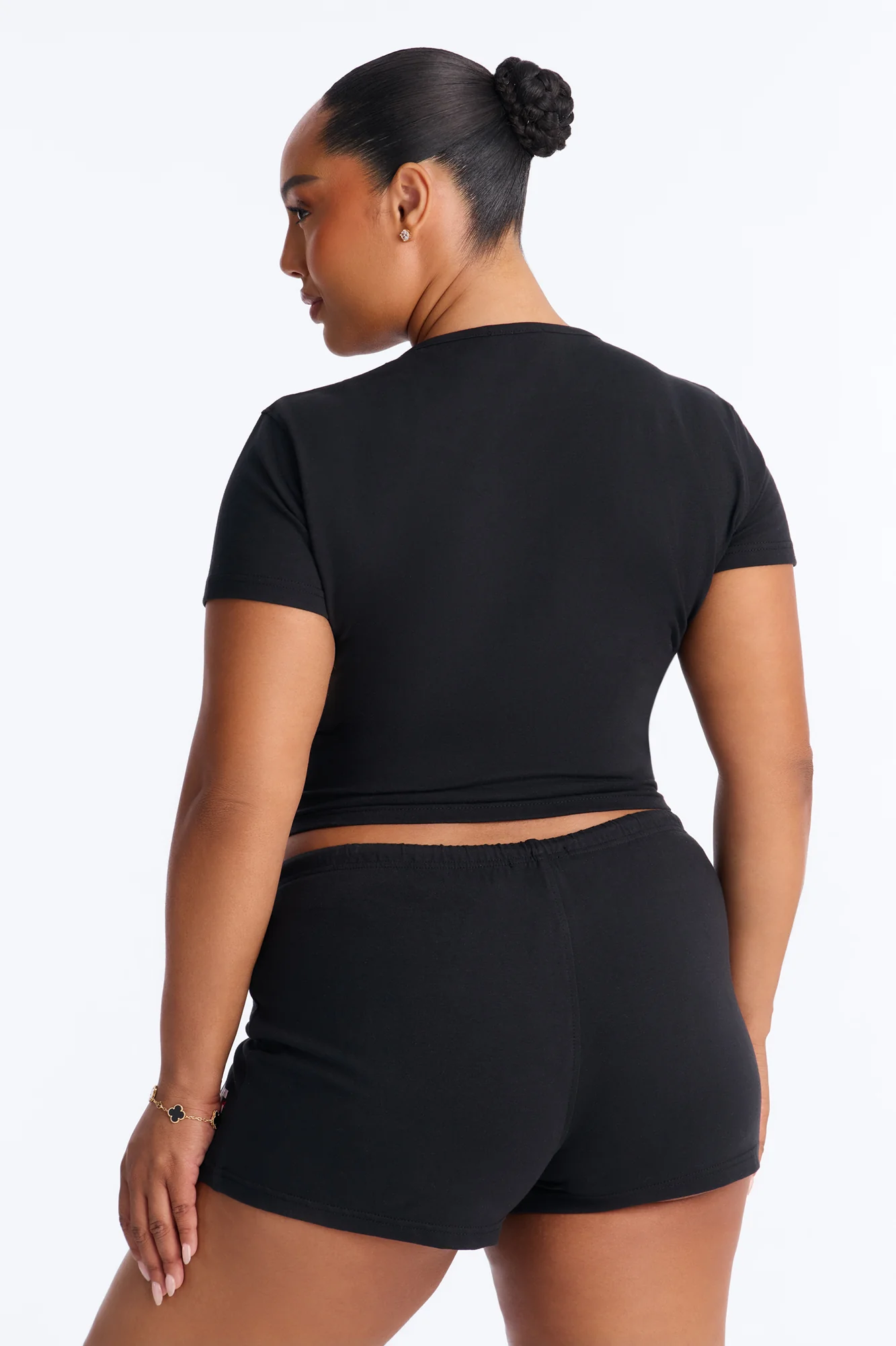 NYC Brooklyn Micro Short Set - Black - Image 8