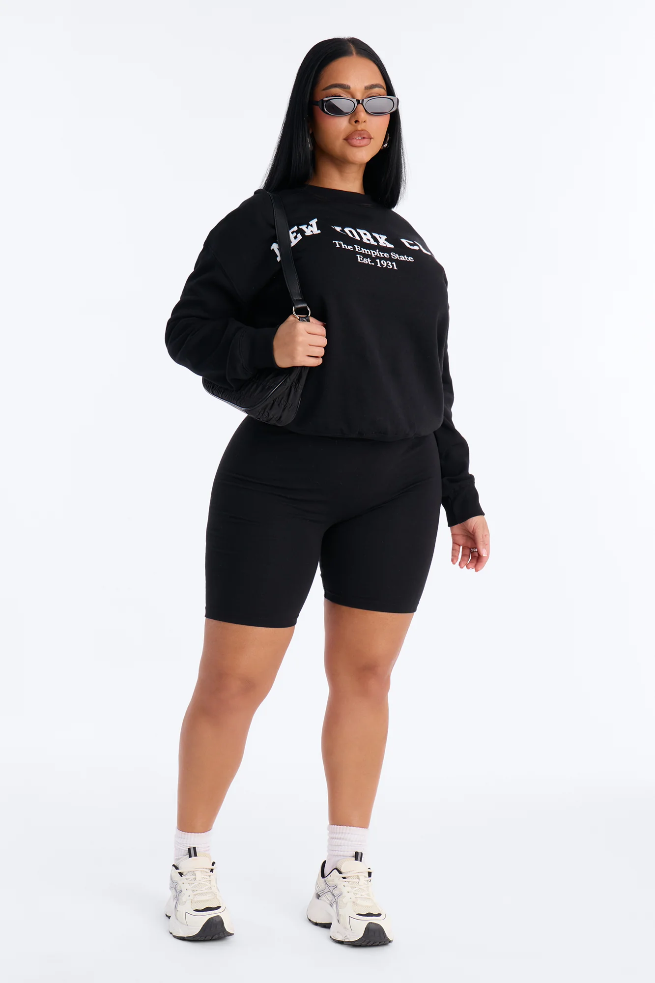 NYC Empire State Fleece Crew Neck Sweatshirt - Black - Image 2