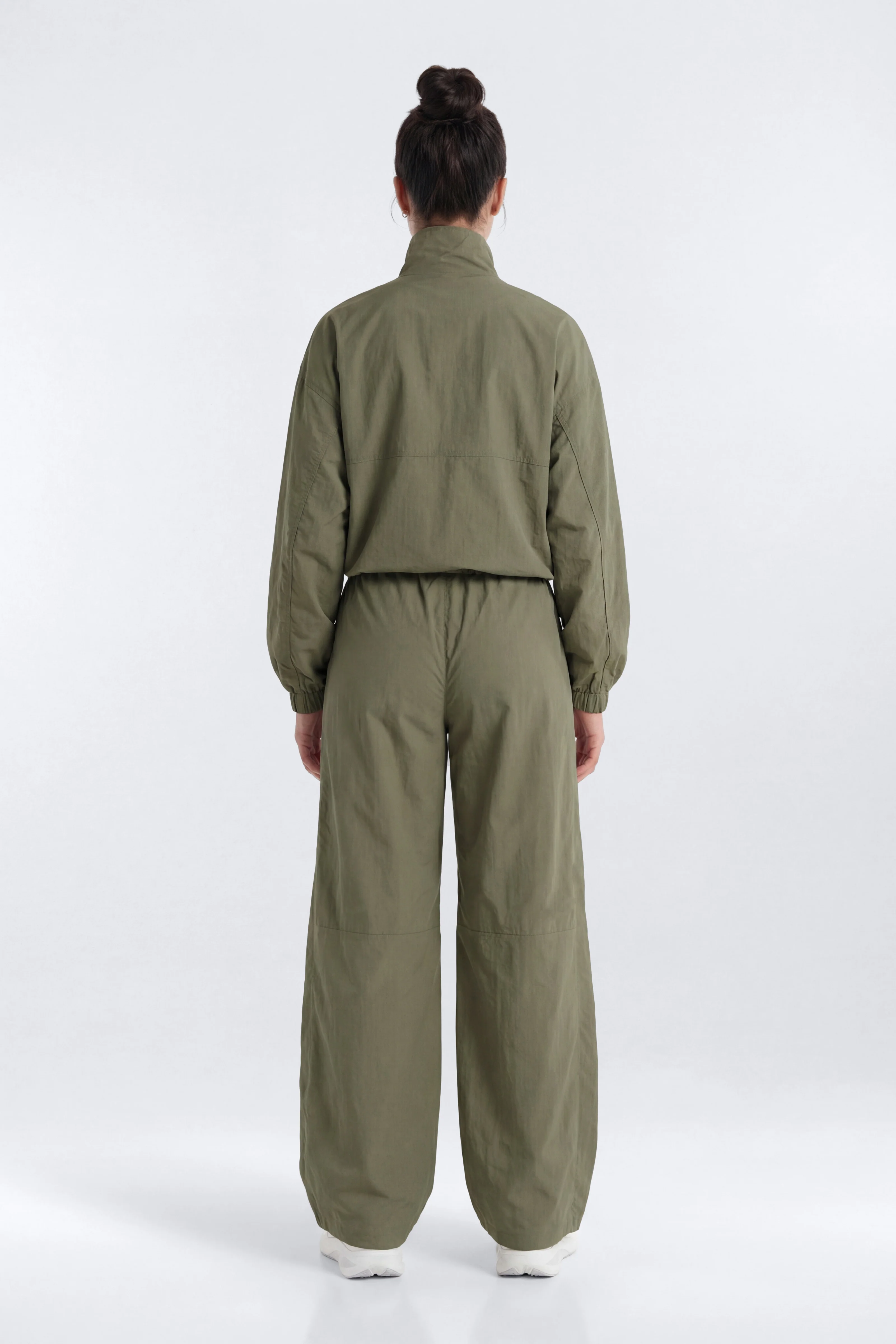 CoreNylon 32″ Wide Leg Track Pant - Moss - Image 4