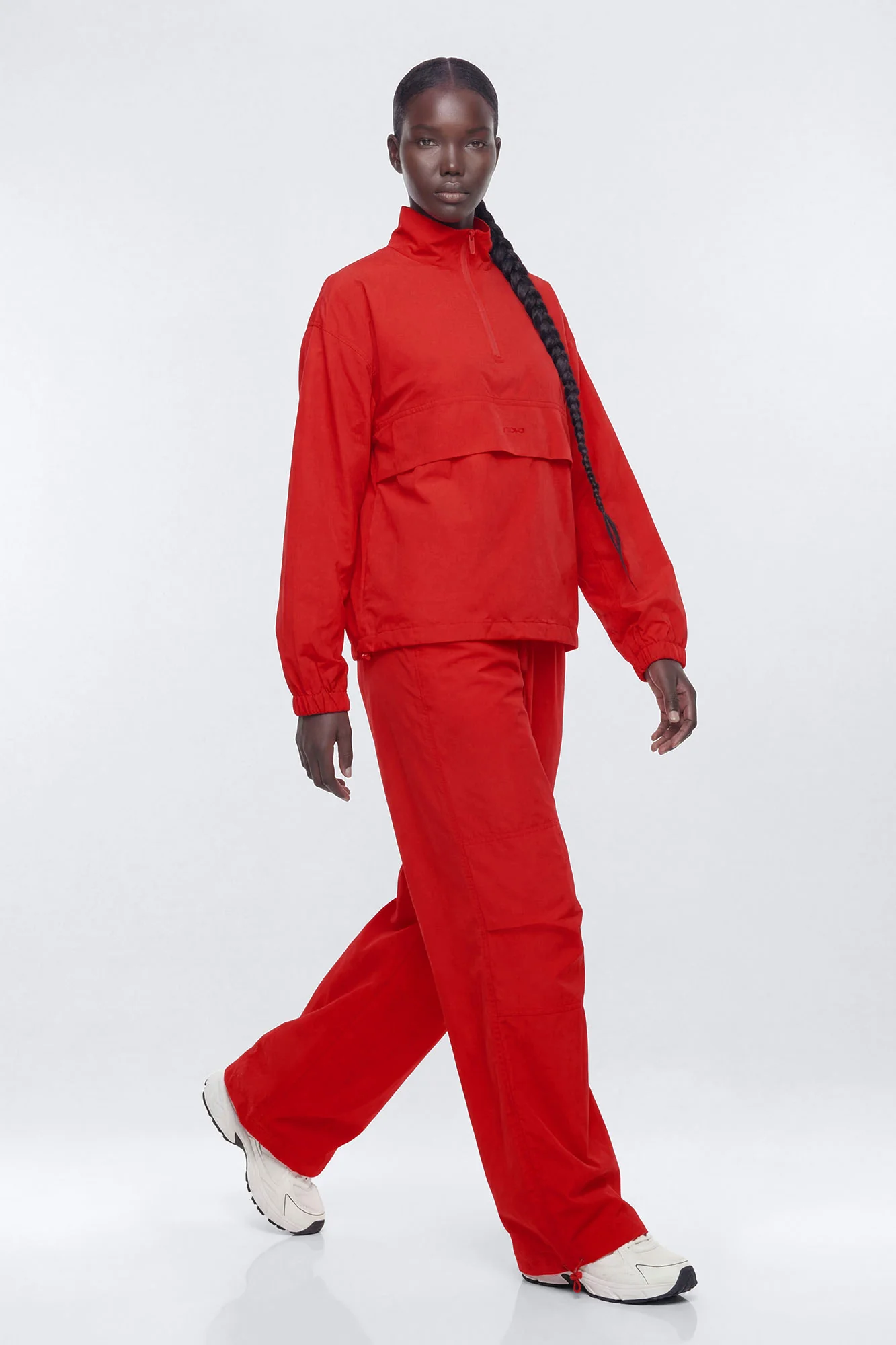 CoreNylon 32″ Wide Leg Track Pant - Red - Image 2