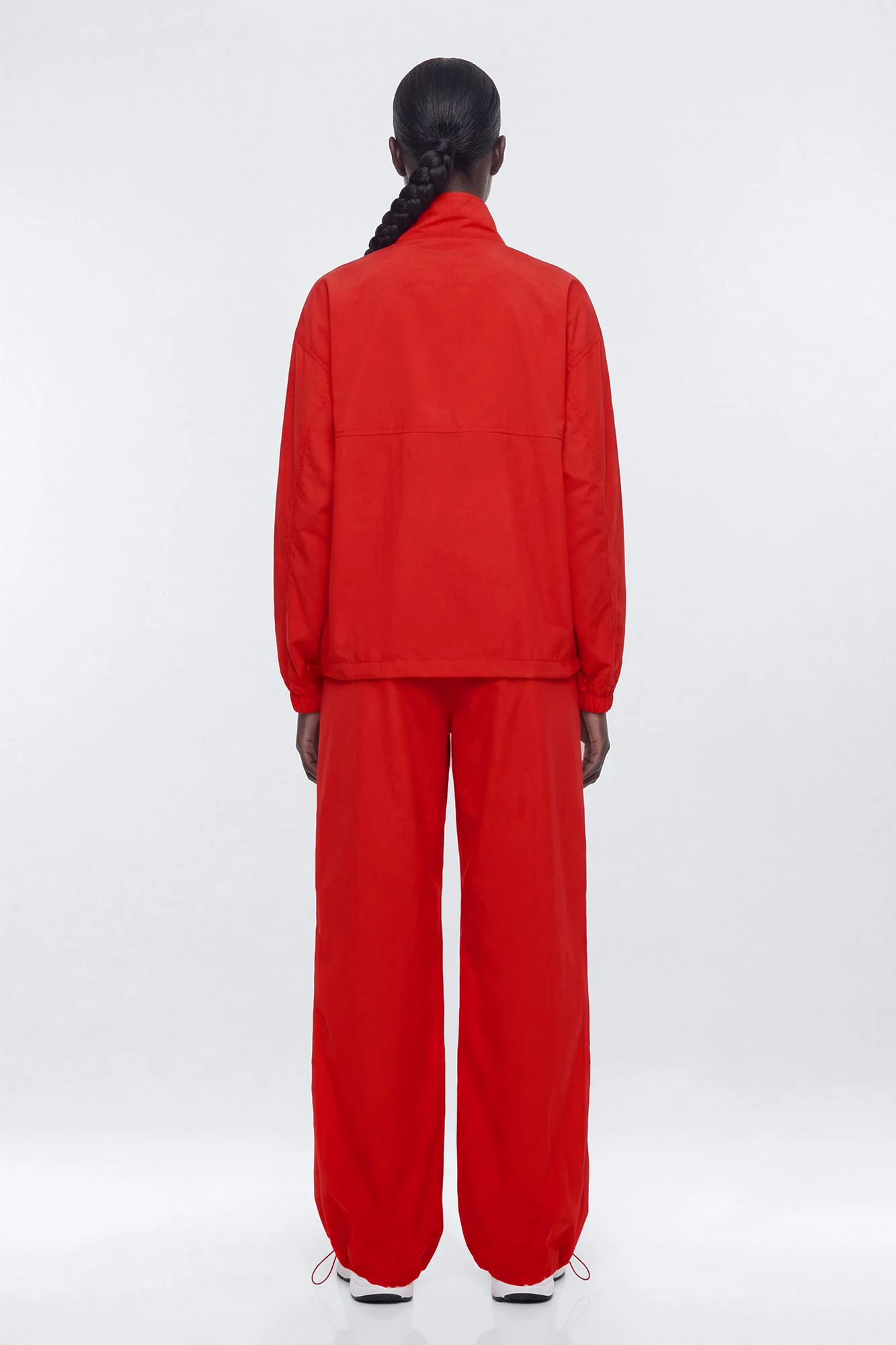 CoreNylon 32″ Wide Leg Track Pant - Red - Image 6