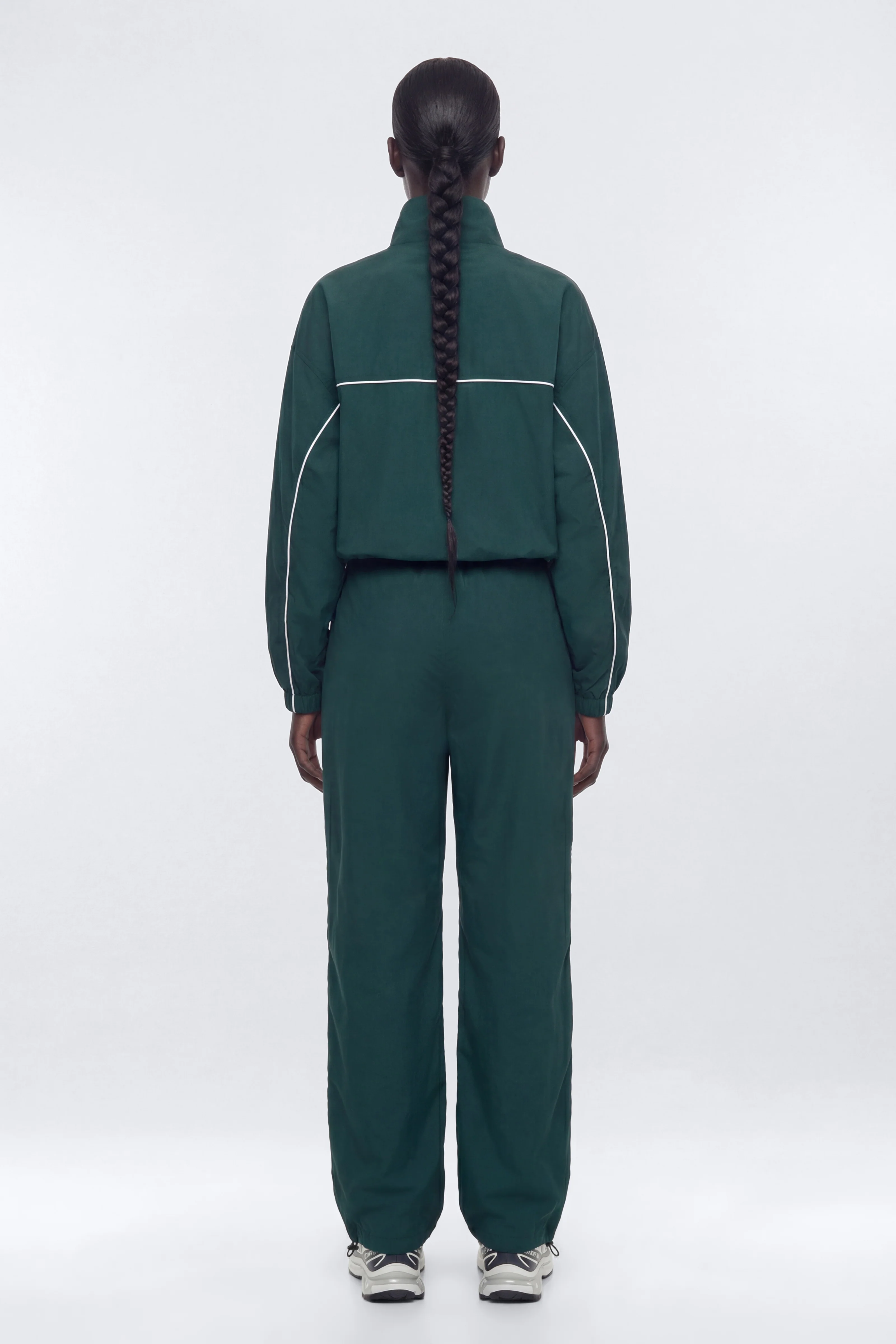 CoreNylon Mock Neck Full Zip Track Jacket - Green/combo - Image 5