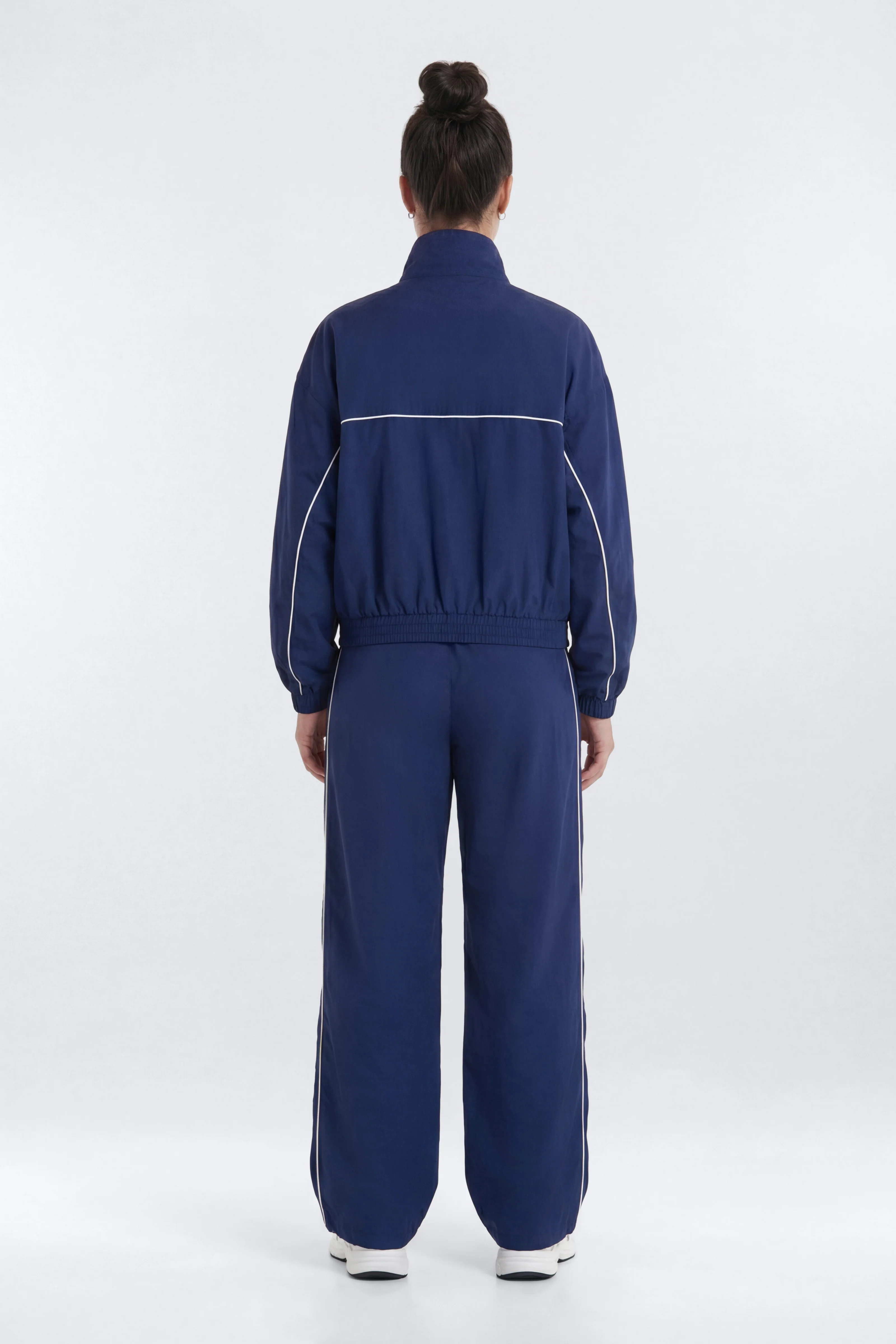 CoreNylon Mock Neck Full Zip Track Jacket - Navy/combo - Image 3