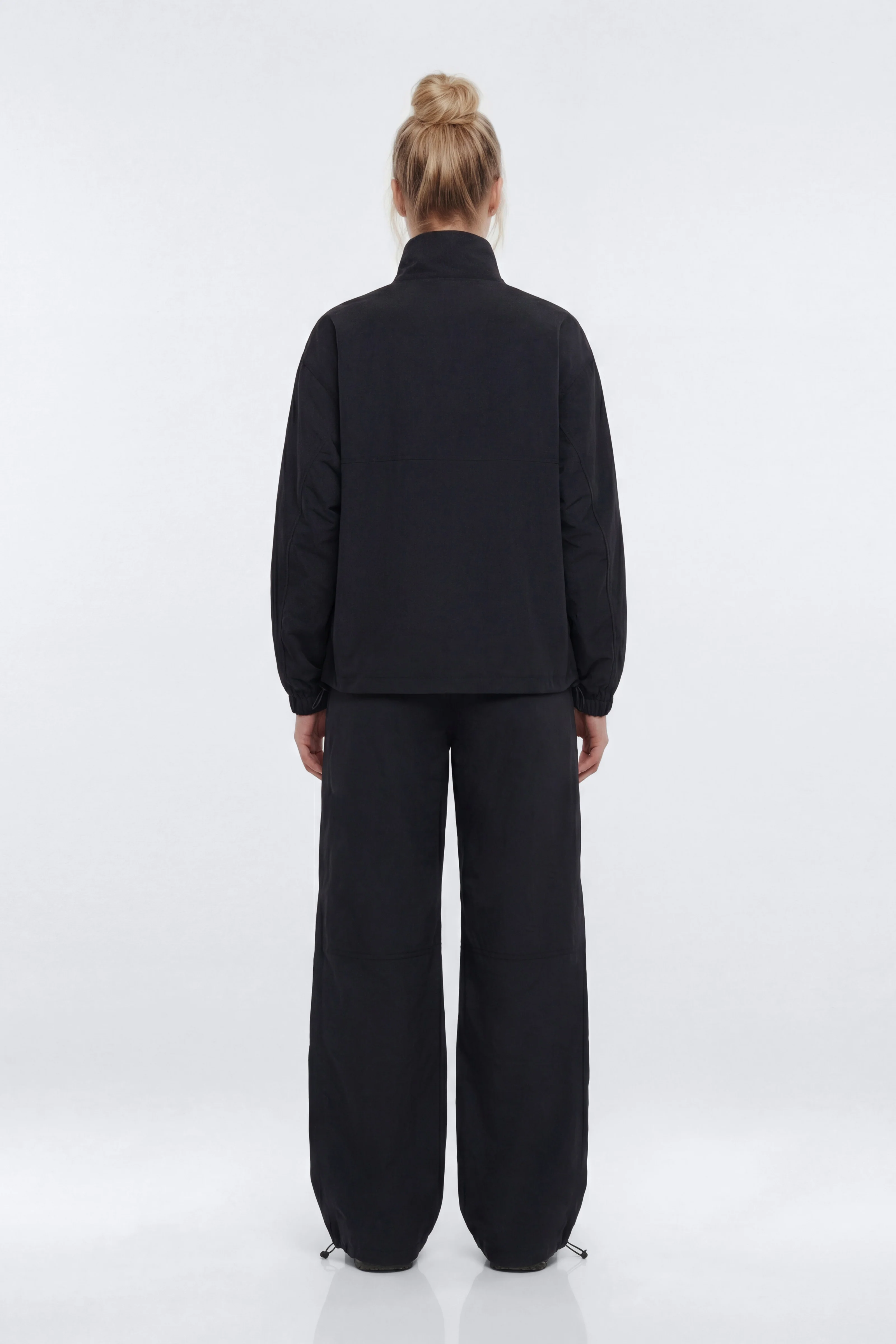 CoreNylon Mock Neck Half Zip Track Jacket - Black - Image 5