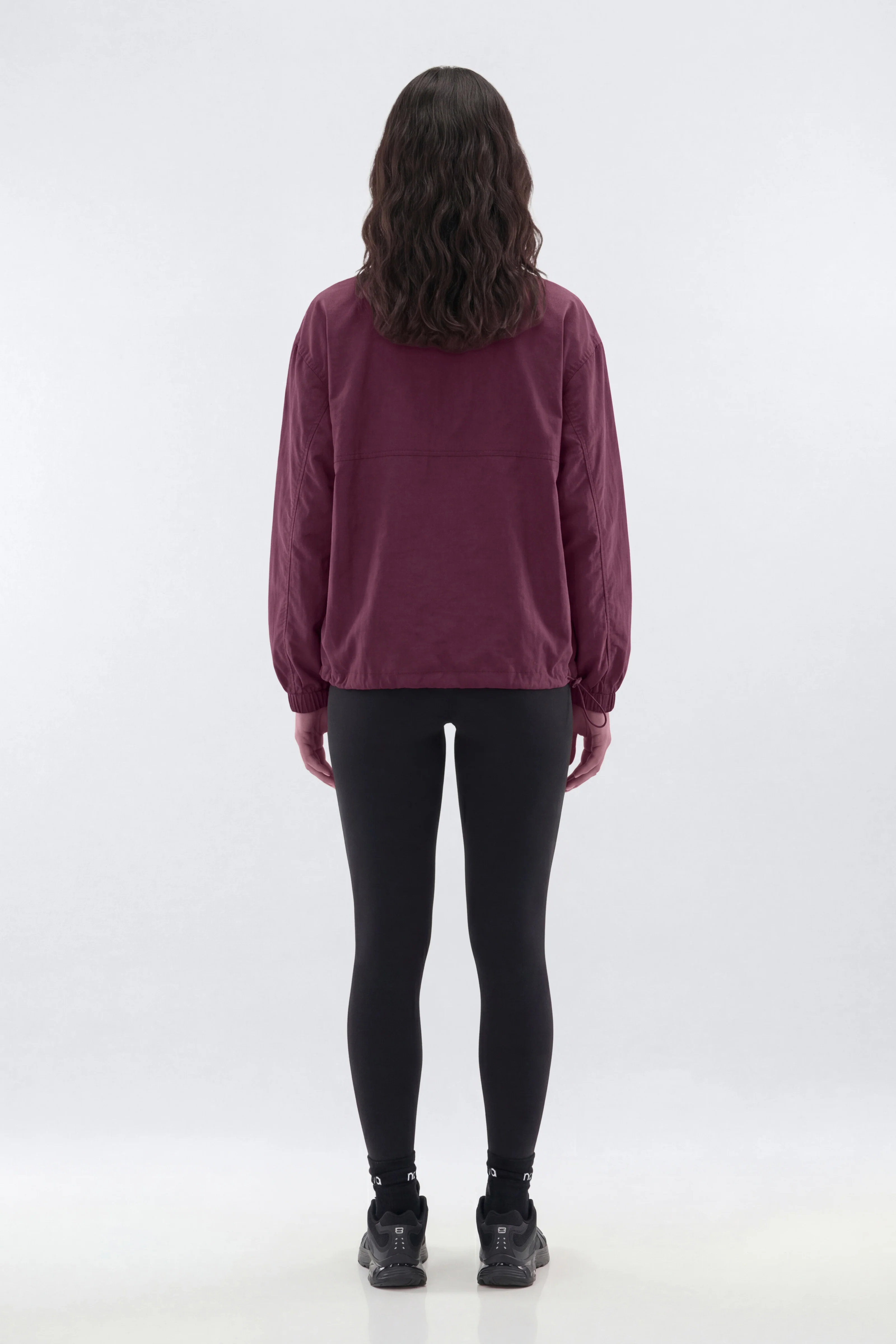CoreNylon Mock Neck Half Zip Track Jacket - Merlot - Image 4