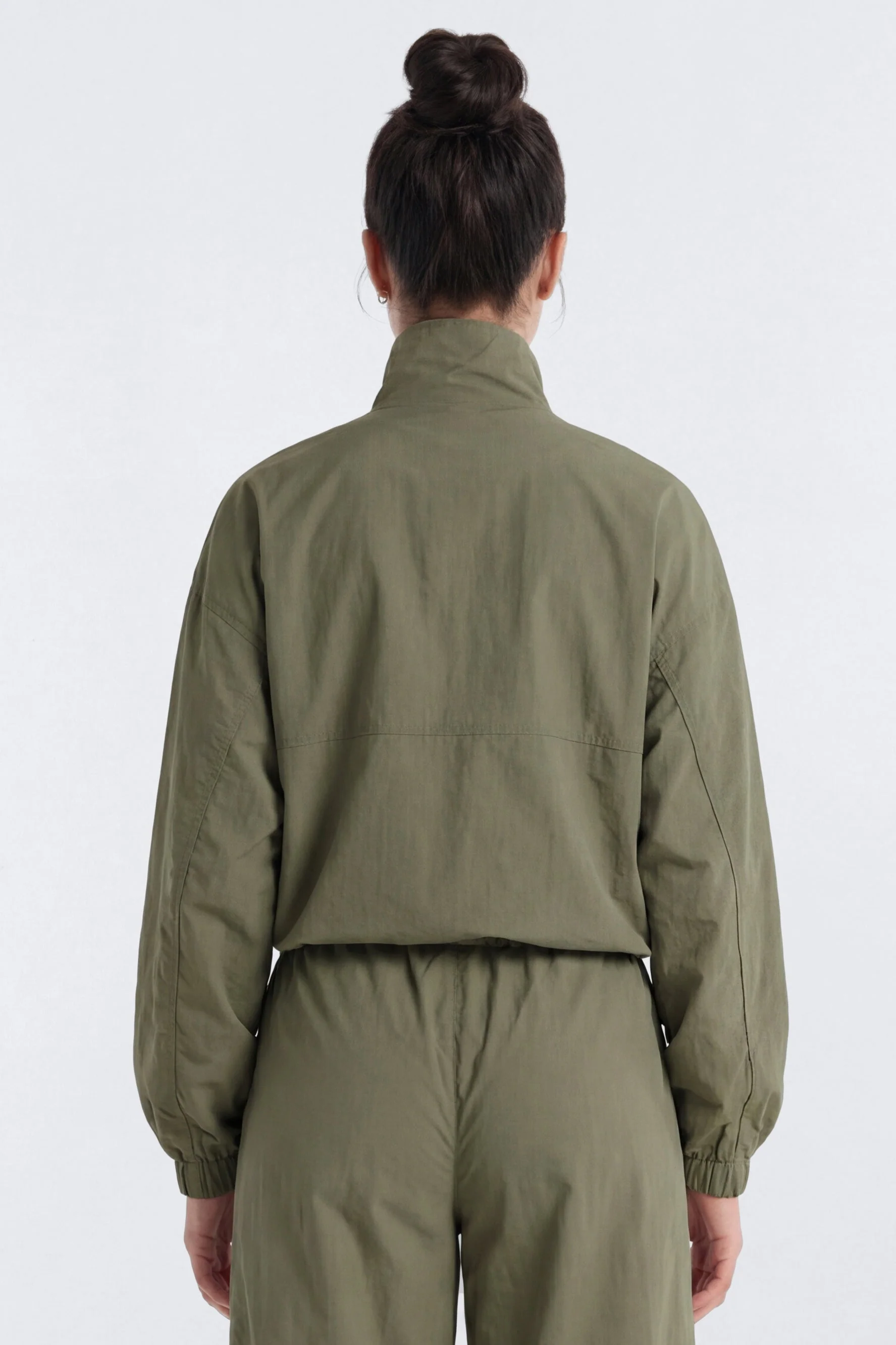 CoreNylon Mock Neck Half Zip Track Jacket - Moss - Image 4