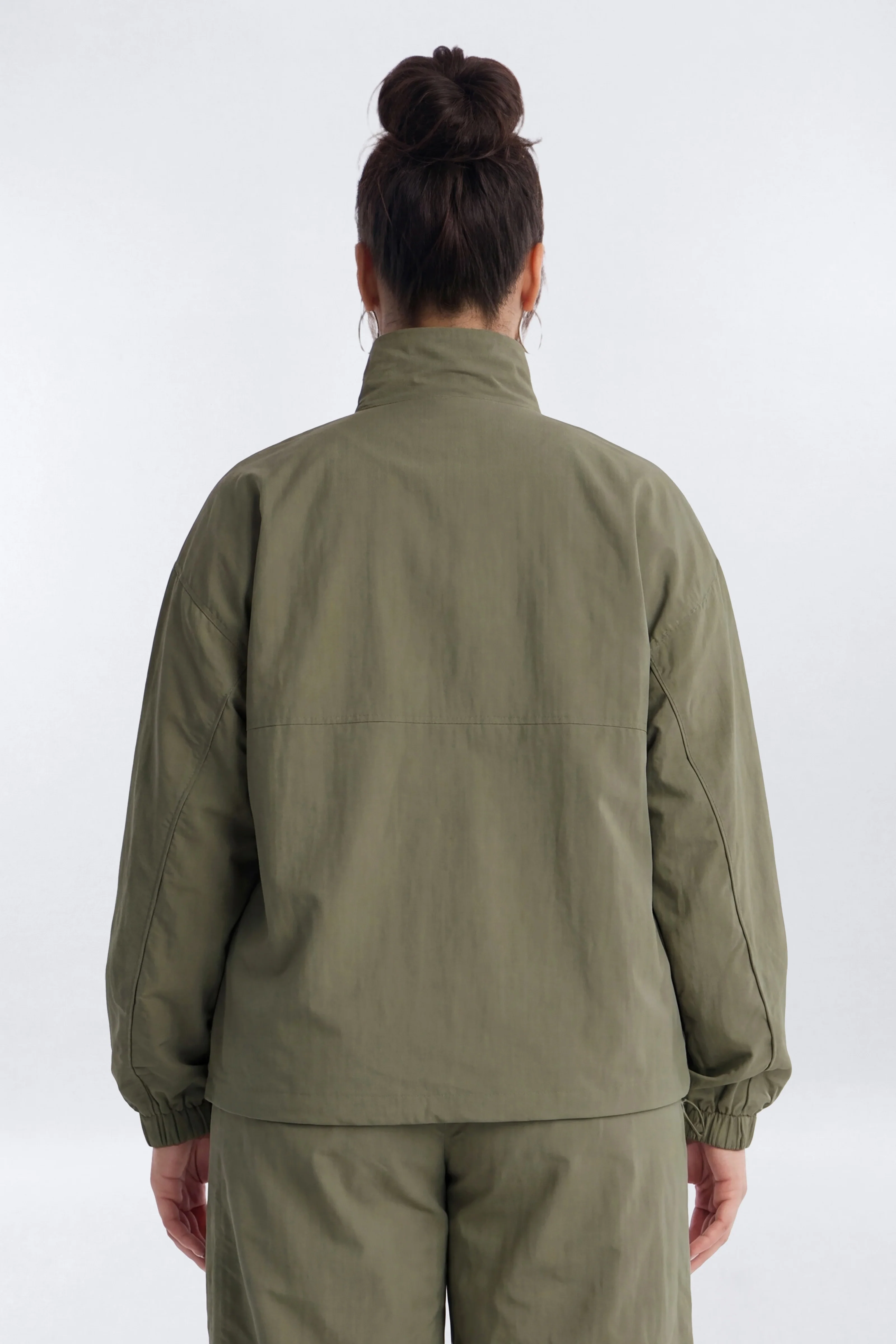 CoreNylon Mock Neck Half Zip Track Jacket - Moss - Image 8