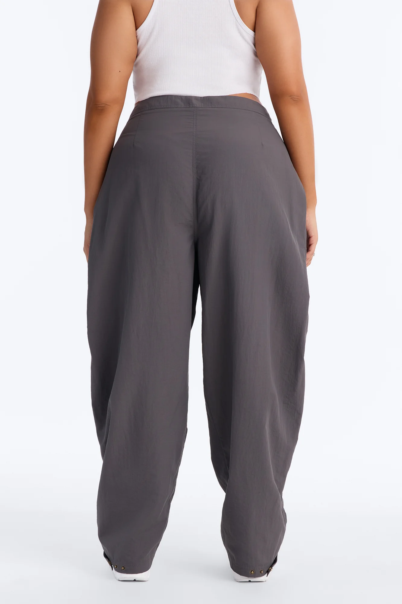 Nylon Windbreaker Pant - Charcoal - Image 7