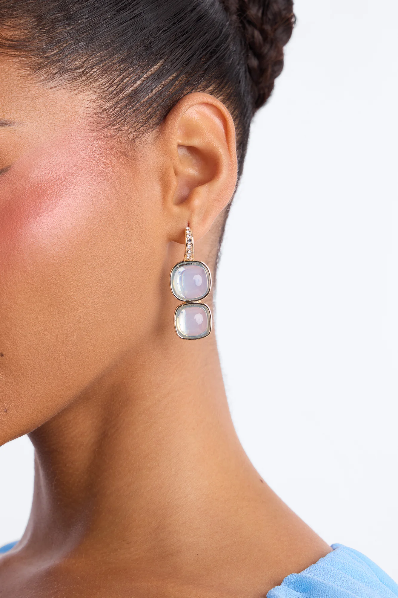 Ocean Jewels Drop Earrings - Gold/Blue