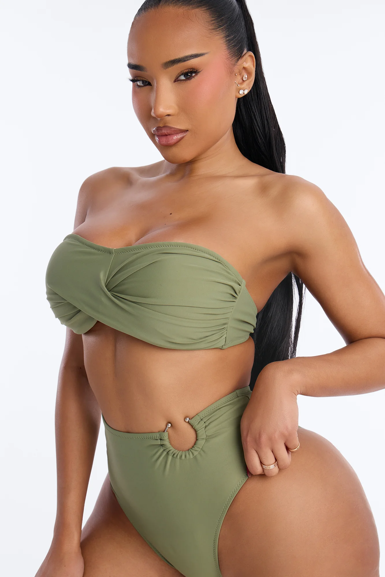 Ocean Trance 2 Piece Bikini Set - Sage - Image 2