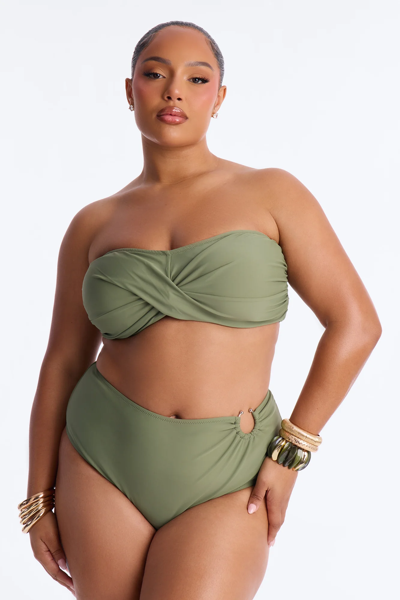 Ocean Trance 2 Piece Bikini Set - Sage - Image 4
