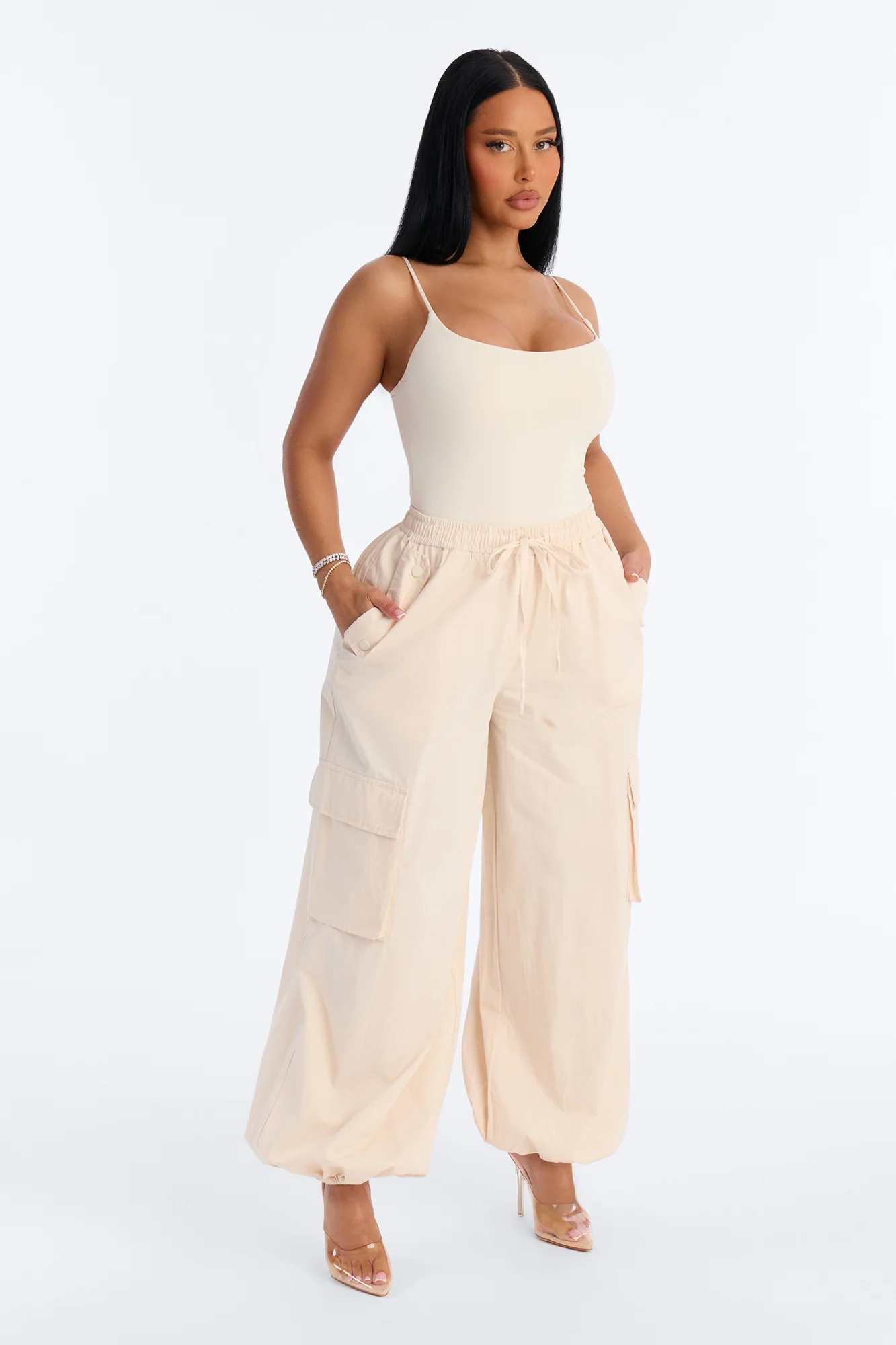 Off Duty Twill Cargo Jogger Pant 31″ - Cream