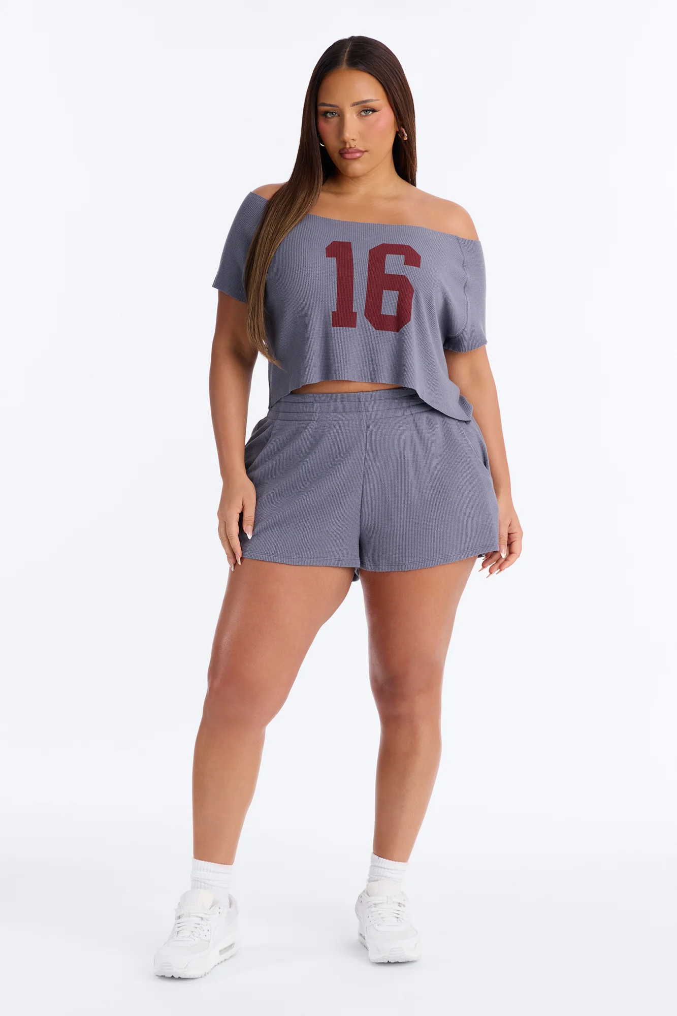 Off Season 16' Waffle Short Set - Slate Blue - Image 5