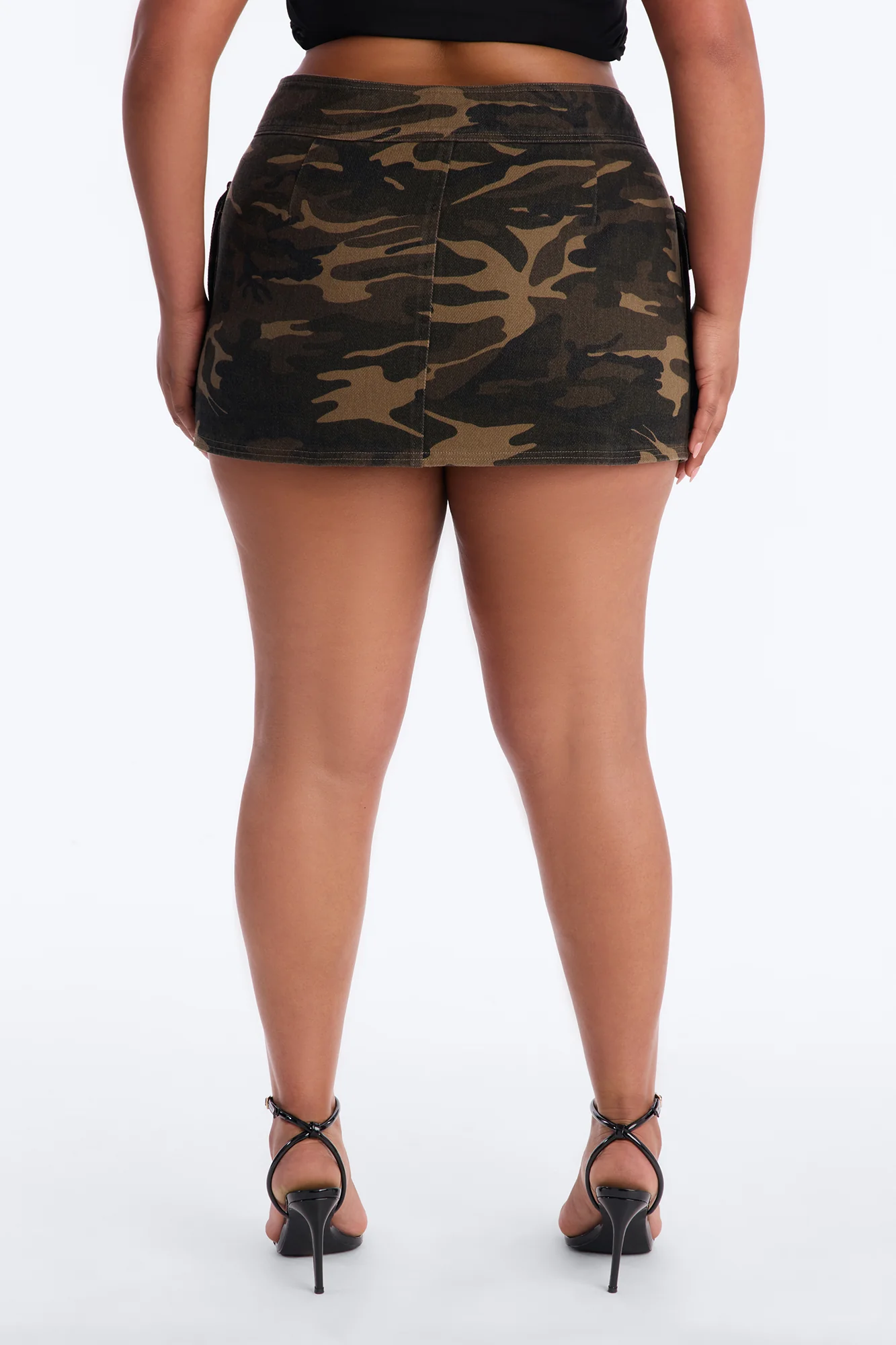 Off The Grid Camo Cargo Mini Skirt - Camouflage - Image 7