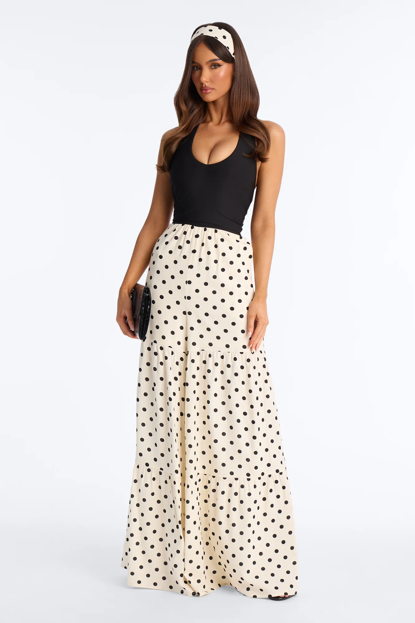 Off To Italy Polka Dot 2 Piece Jumpsuit Set - Black/combo