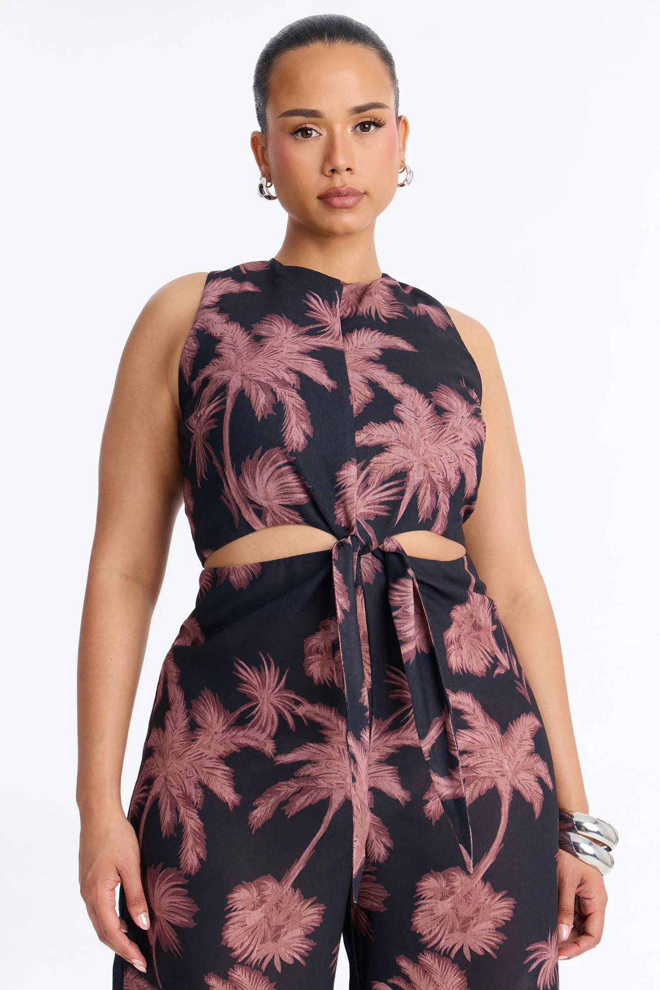 Off To Sunset Linen Jumpsuit - Black - Image 6