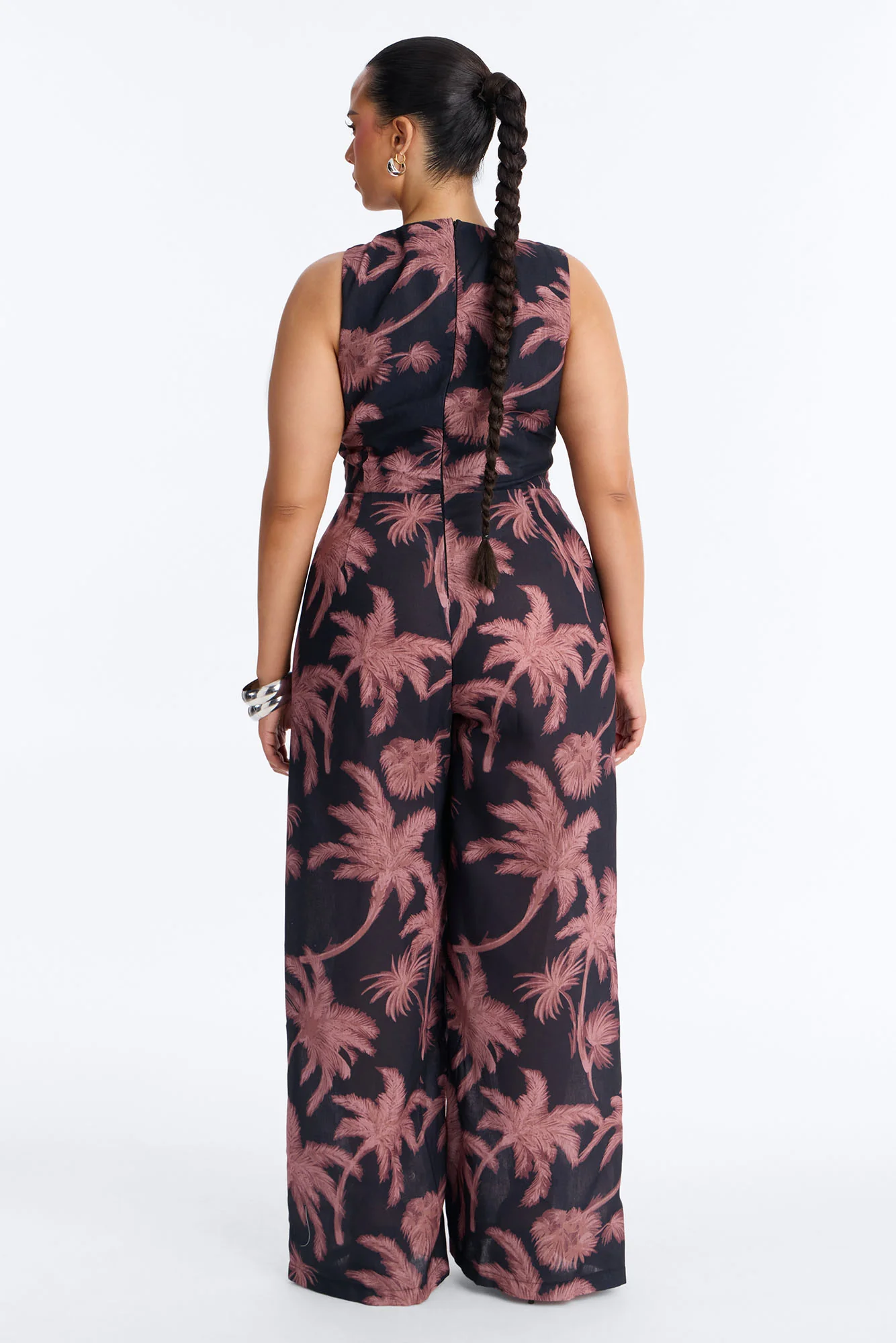 Off To Sunset Linen Jumpsuit - Black - Image 8