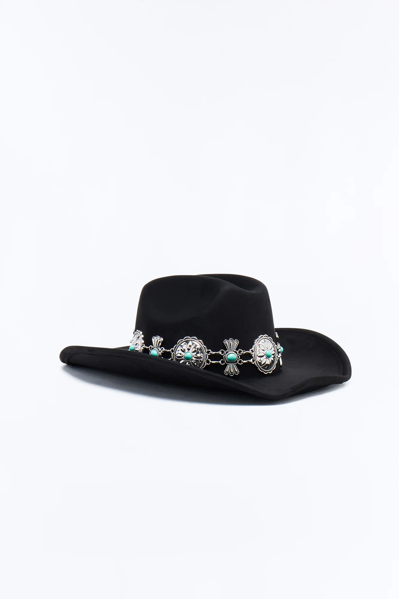 Off To The Rodeo Faux Suede Cowboy Hat - Black - Image 3
