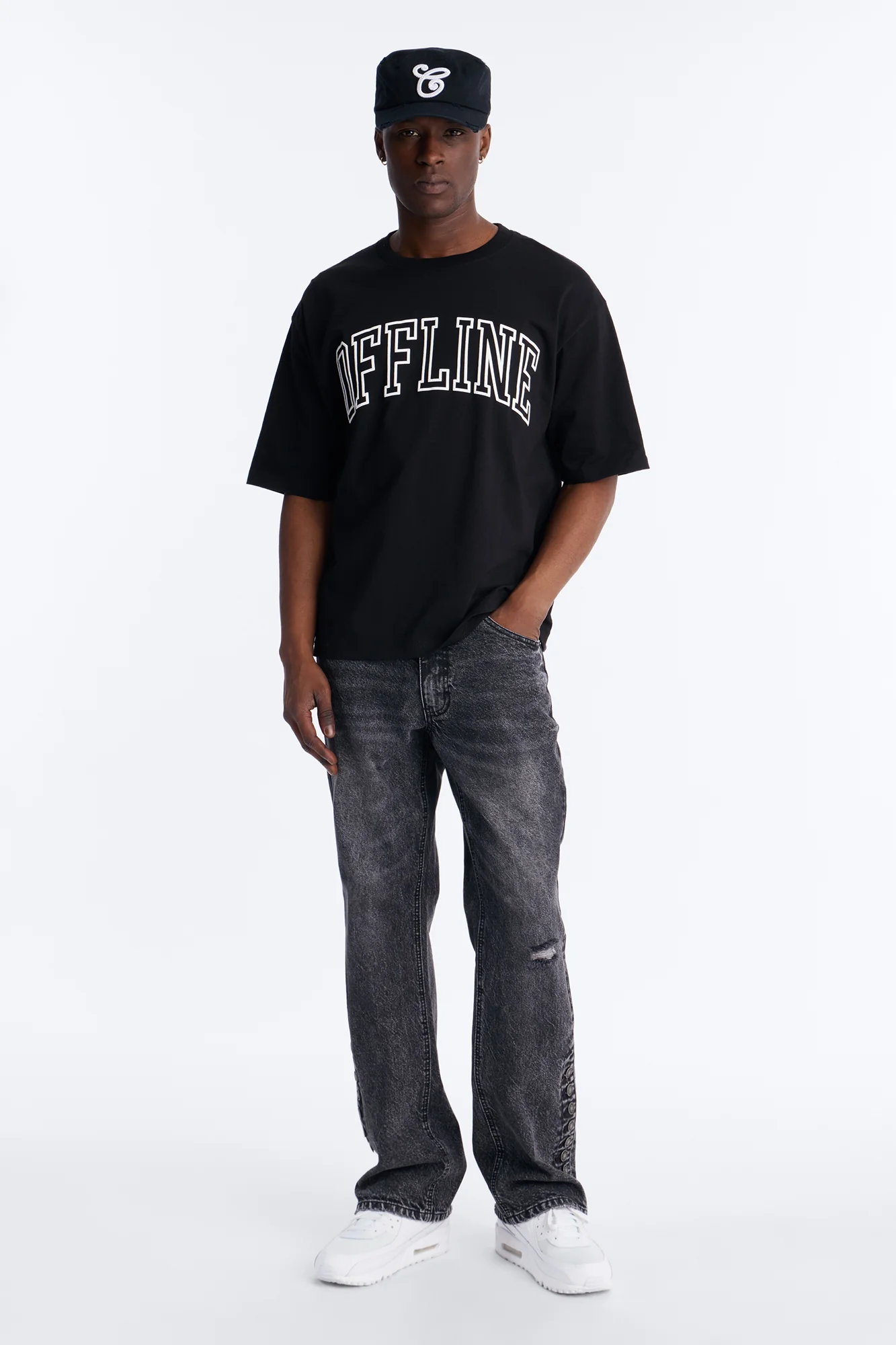Offline Puff Boxy Short Sleeve Tee - Black - Image 2