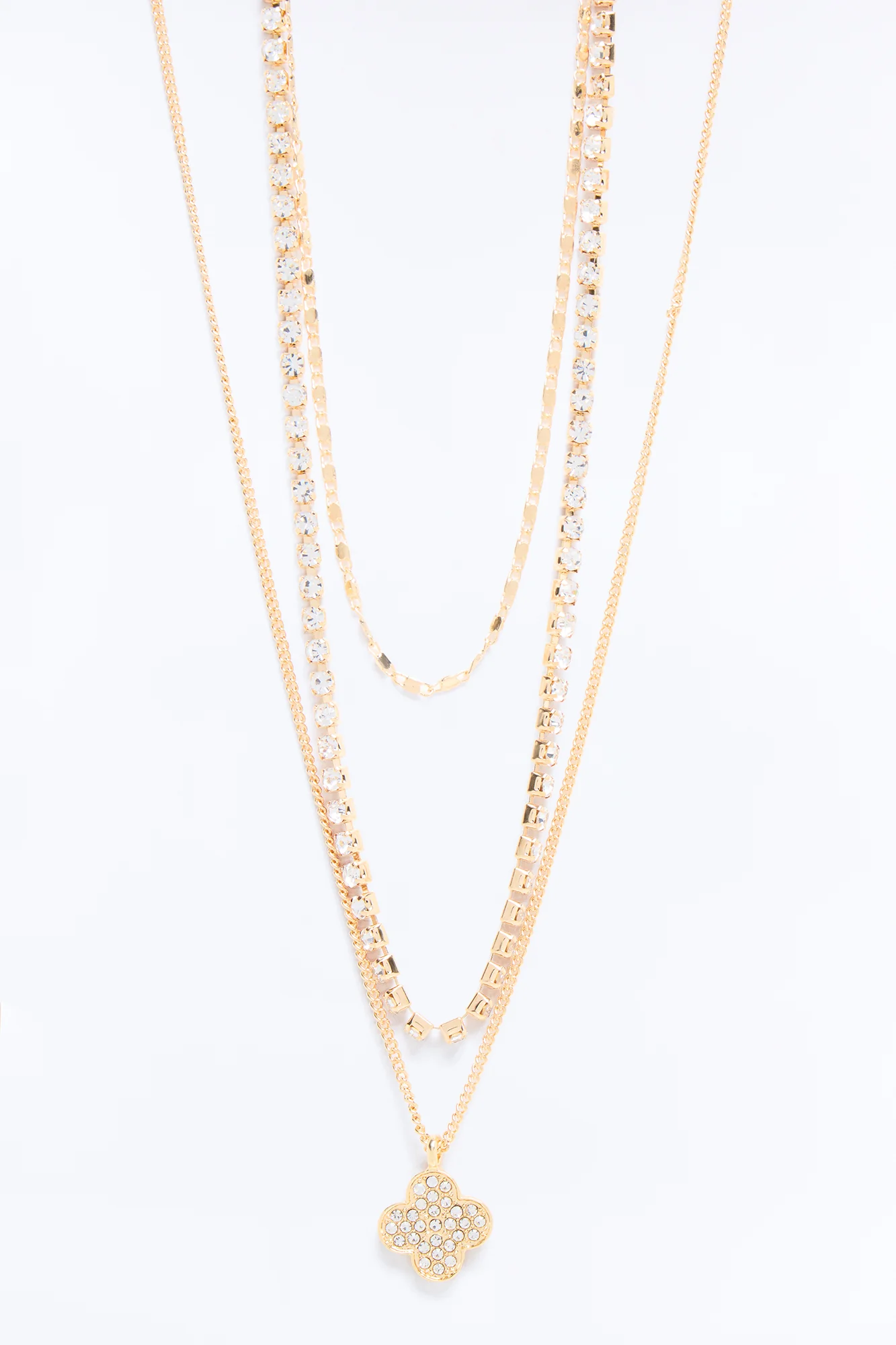 Oh So Lucky Layered Necklace - Gold